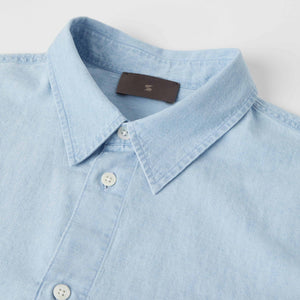 Men's Relaxed Cotton-Chambray Shirt