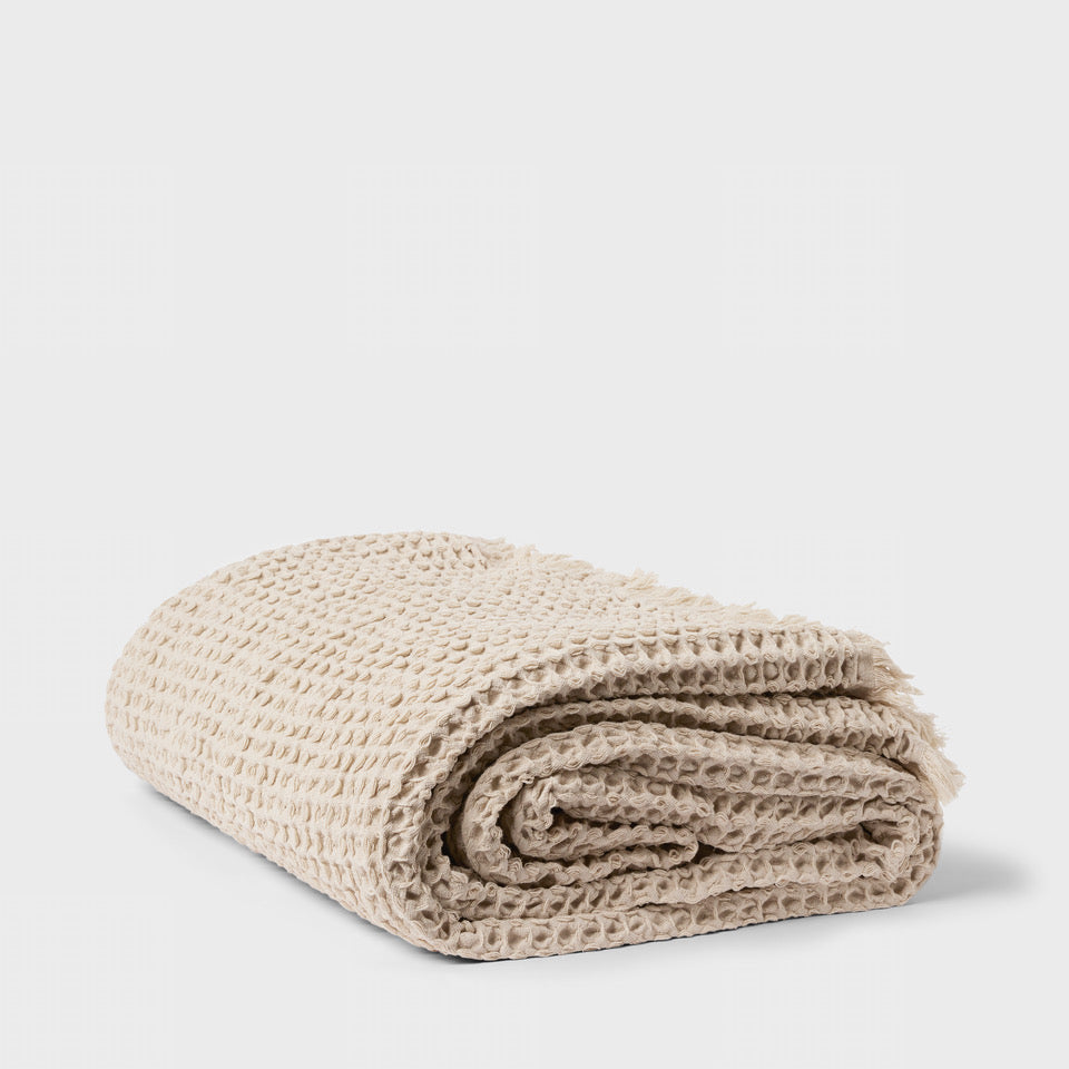 Oversized Waffle Knit Bedspread