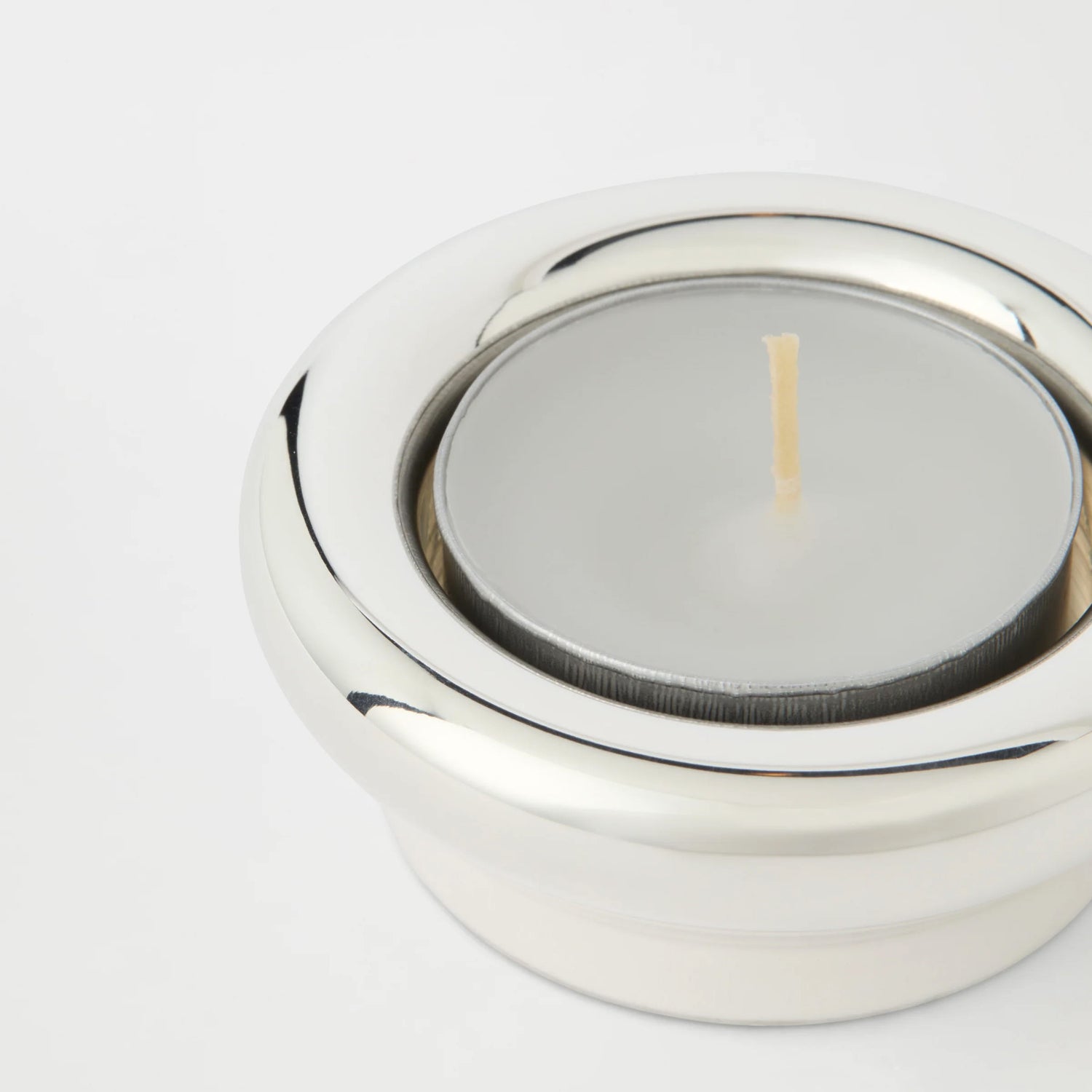 Silver Plated Tea Light Holder