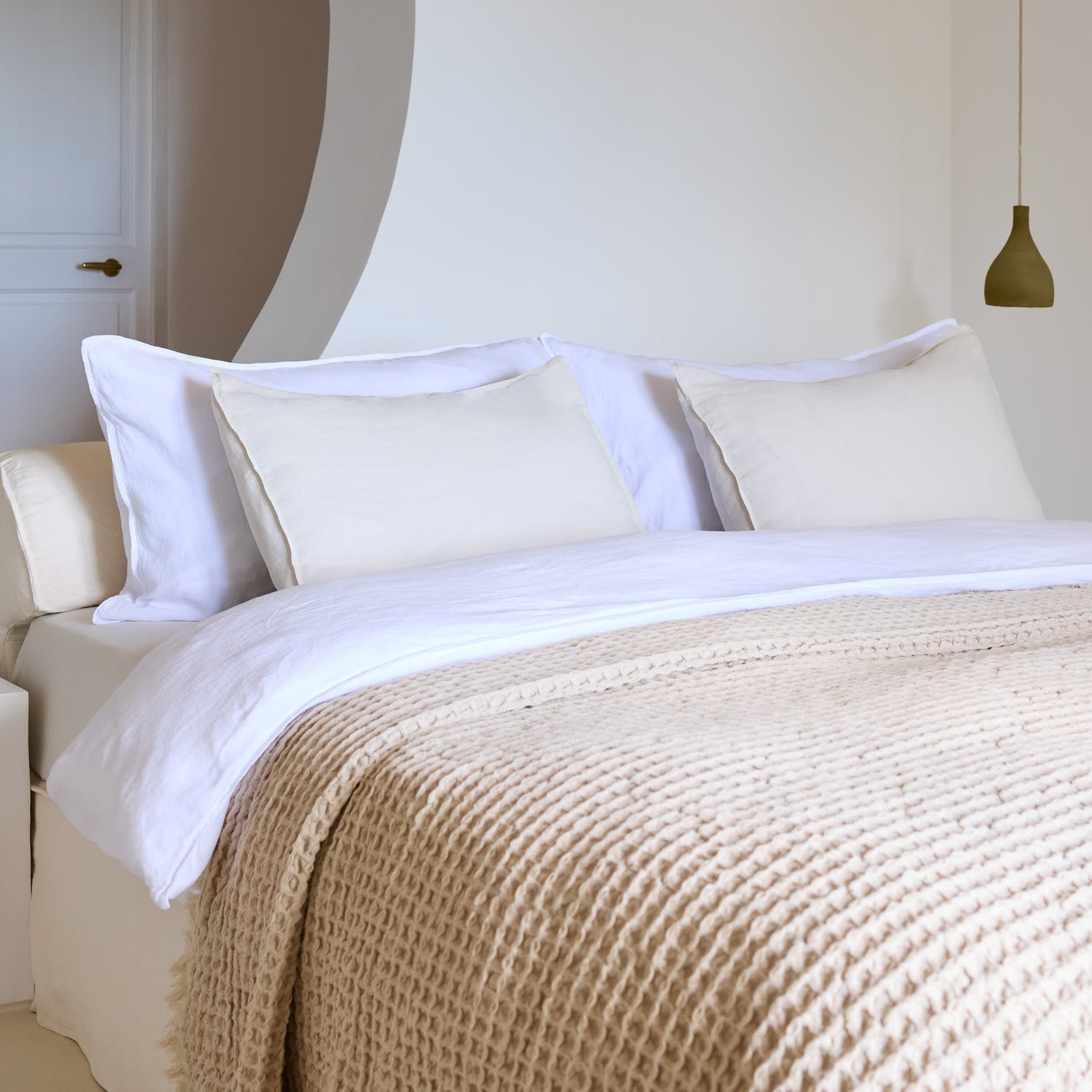 Oversized Waffle Knit Bedspread