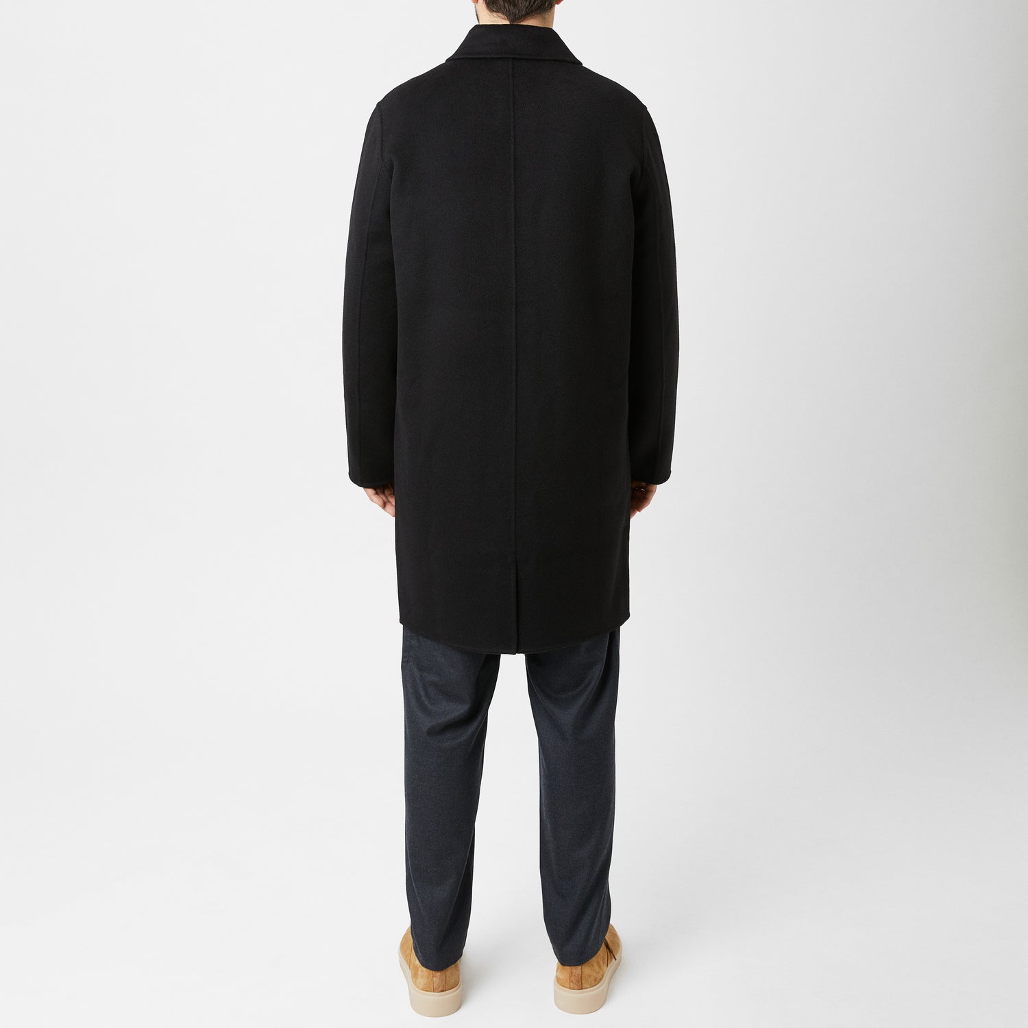 Men's Doublé Wool-Cashmere Patch Pocket Coat