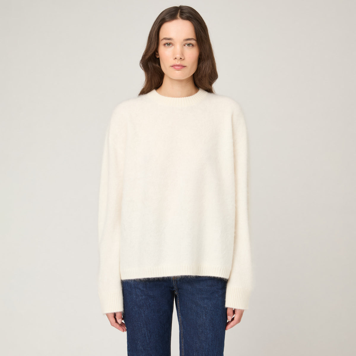 Women's Brushed Cashmere Crewneck Sweater