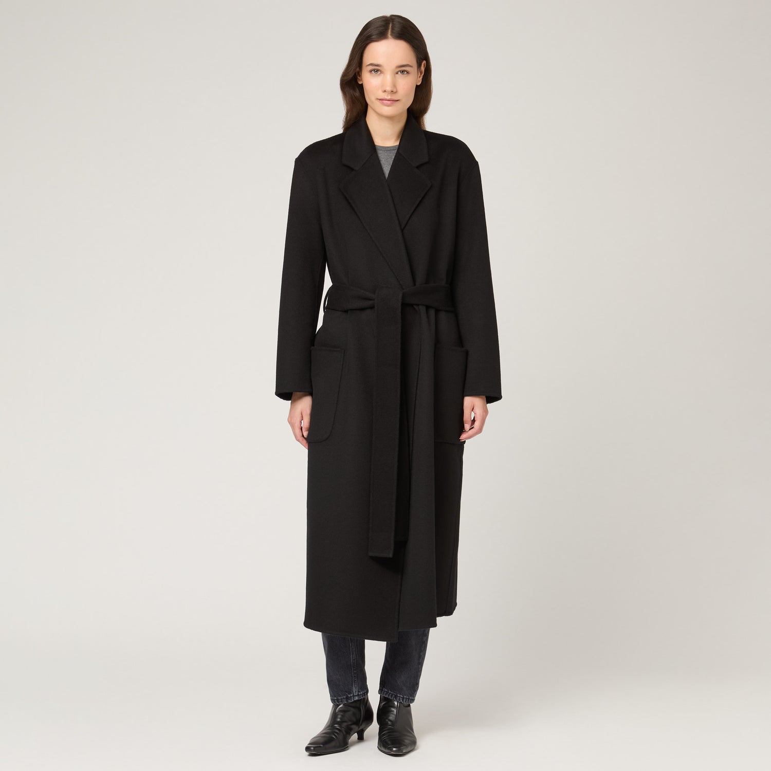 Women's Wool-Cashmere Doublé Robe Coat