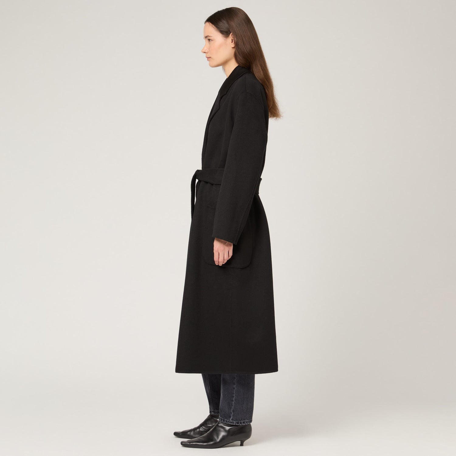 Women's Wool-Cashmere Doublé Robe Coat