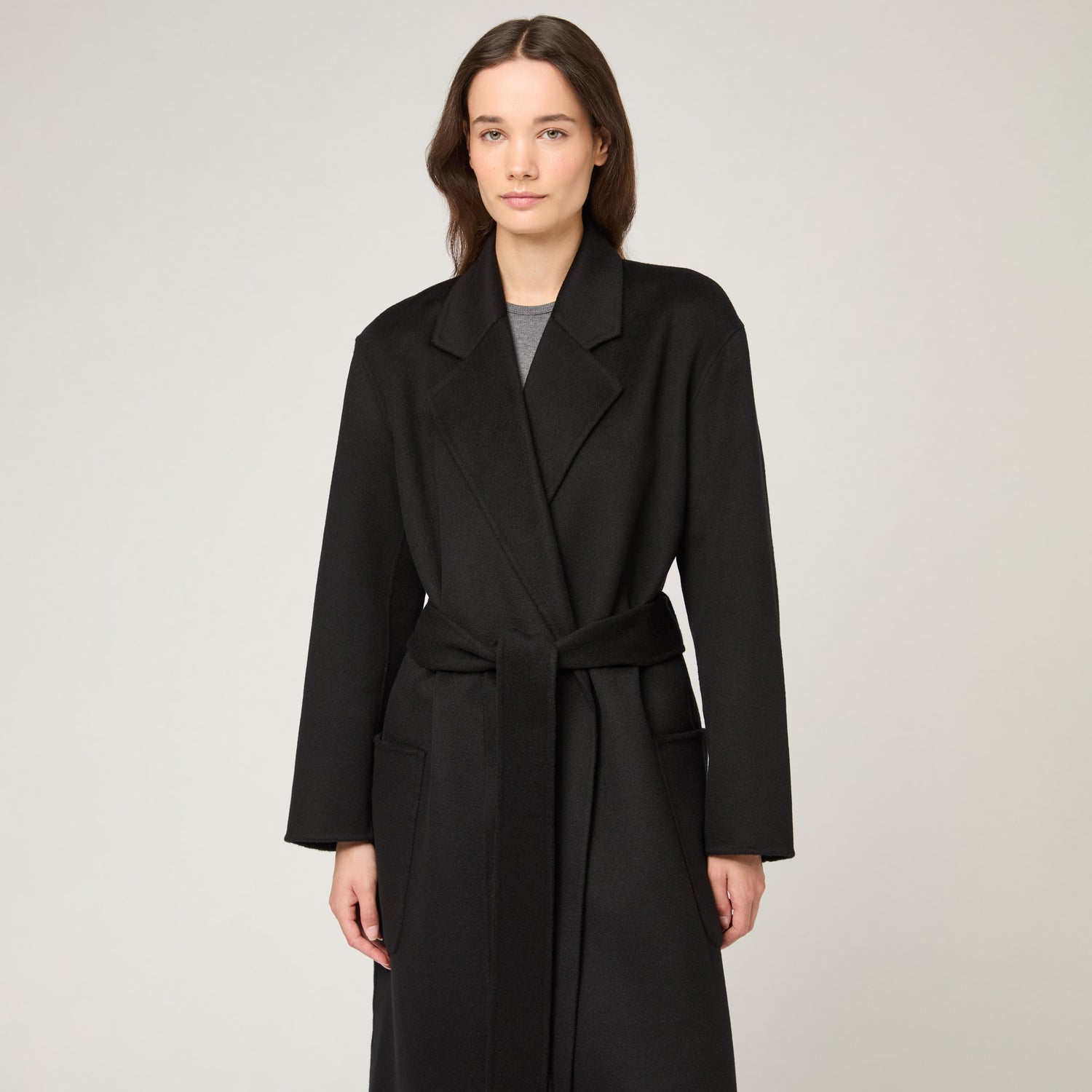 Women's Wool-Cashmere Doublé Robe Coat