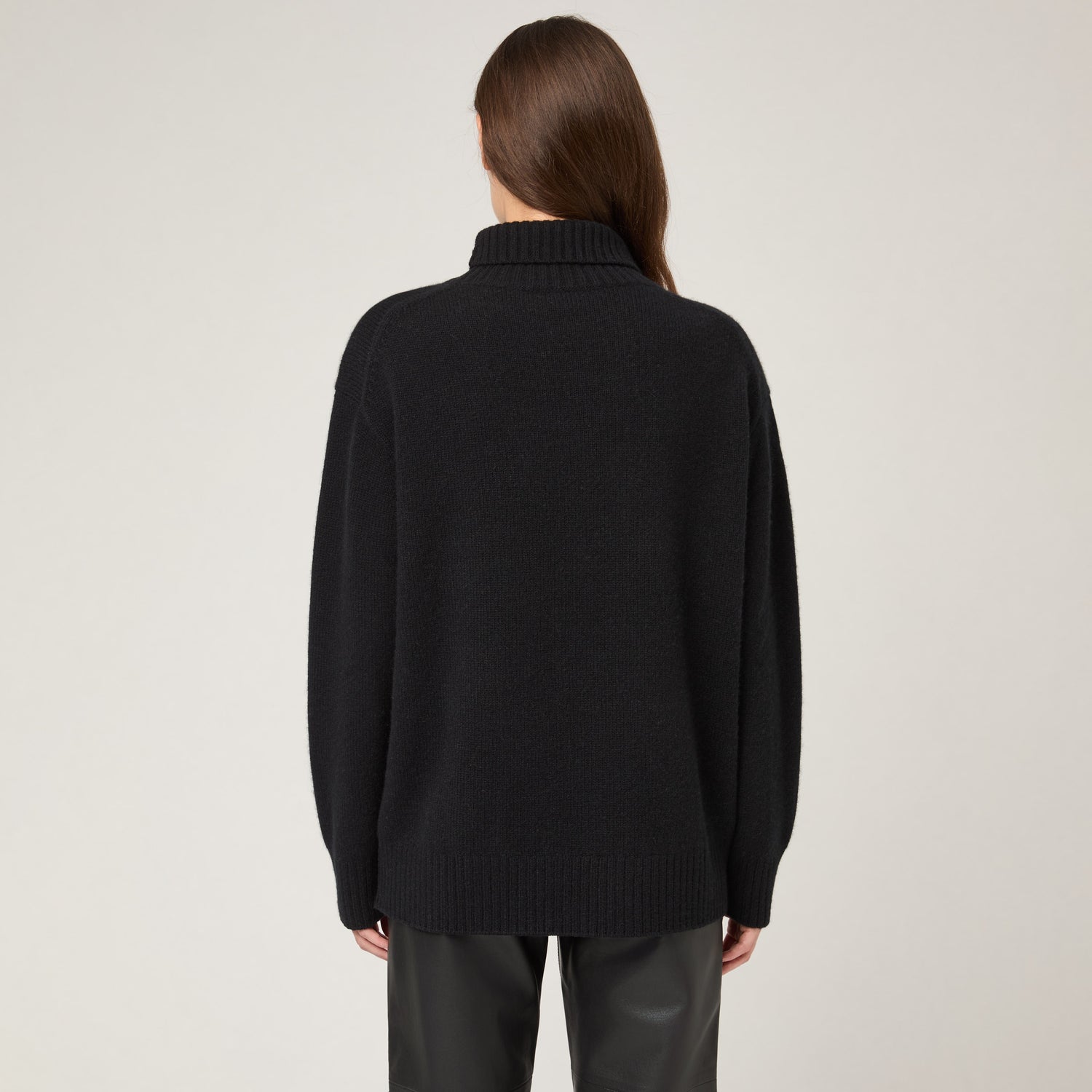 Women's Heavy-Knit Cashmere Roll Neck Sweater