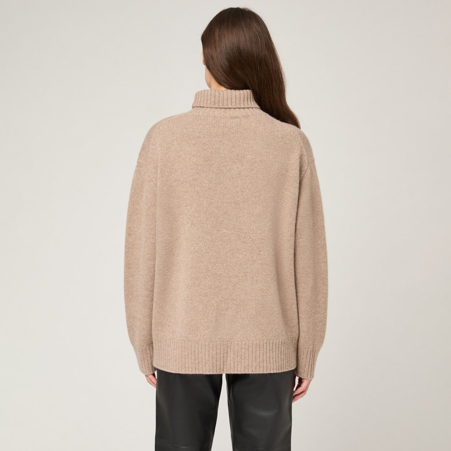 Women's Heavy-Knit Cashmere Roll Neck Sweater