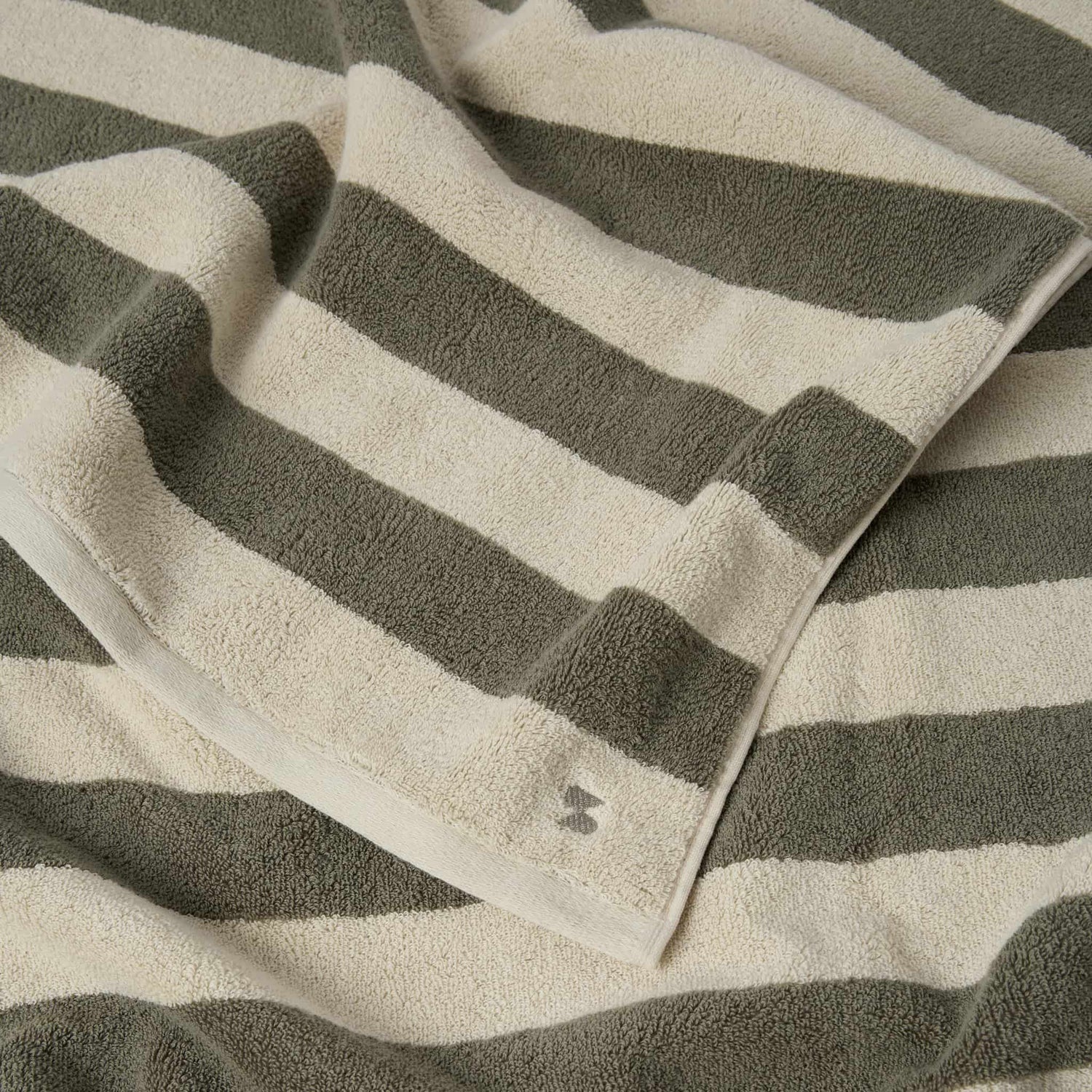 Wide Striped Organic Cotton Towel
