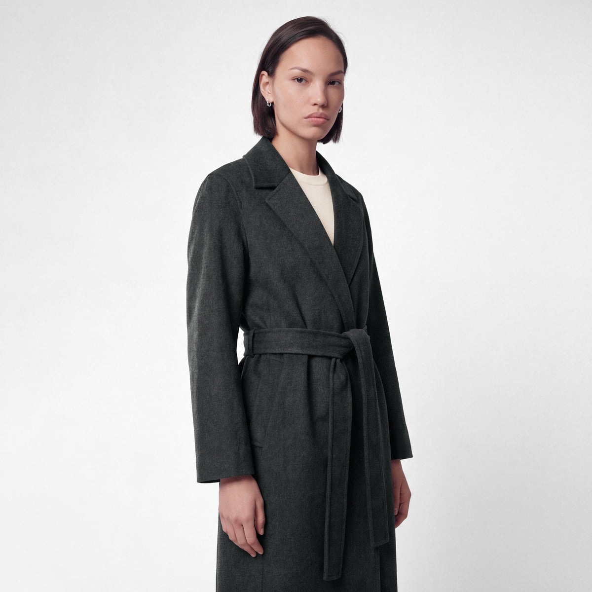 Women's Wool Doublé Robe Coat