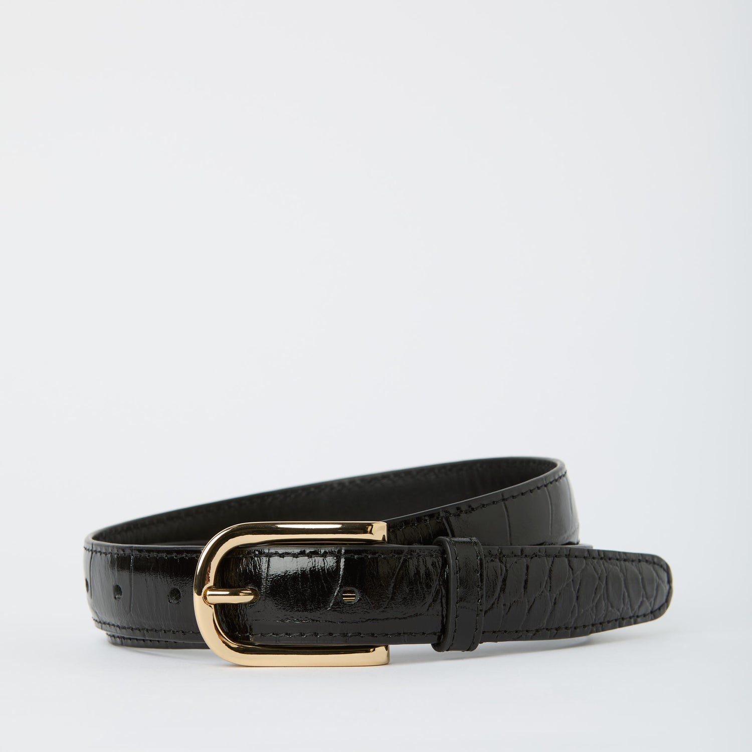 Women's Croco Leather Belt 25mm