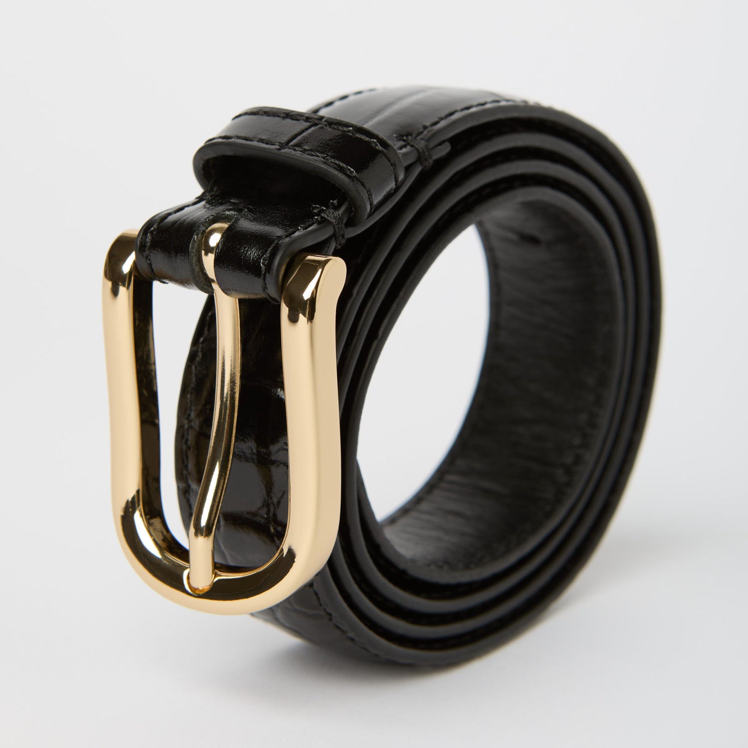 Women's Croco Leather Belt 25mm