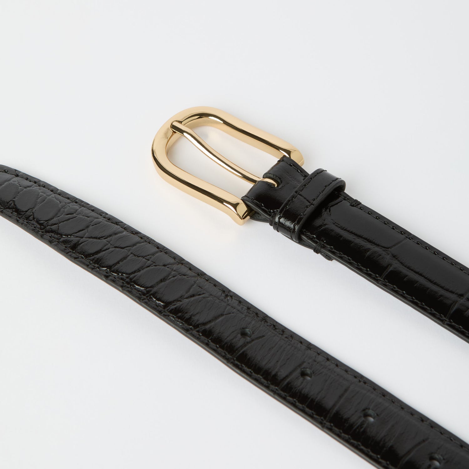 Women's Croco Leather Belt 25mm