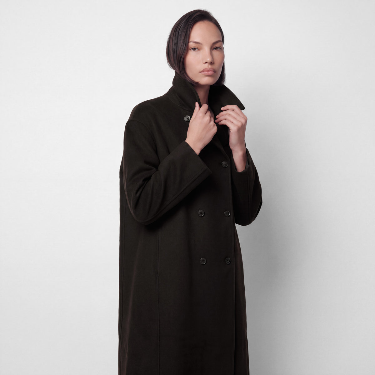 Women's Double-Breasted Wool Doublé Coat