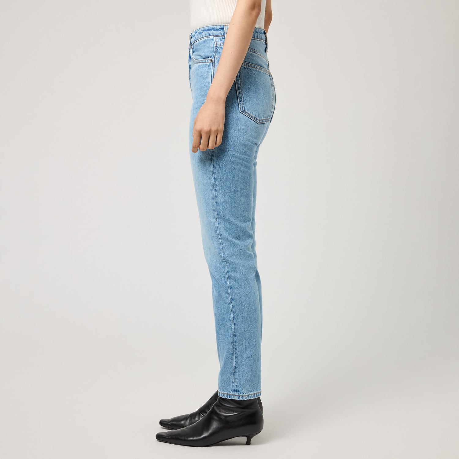 Women's High-Waisted Straight-Leg Denim