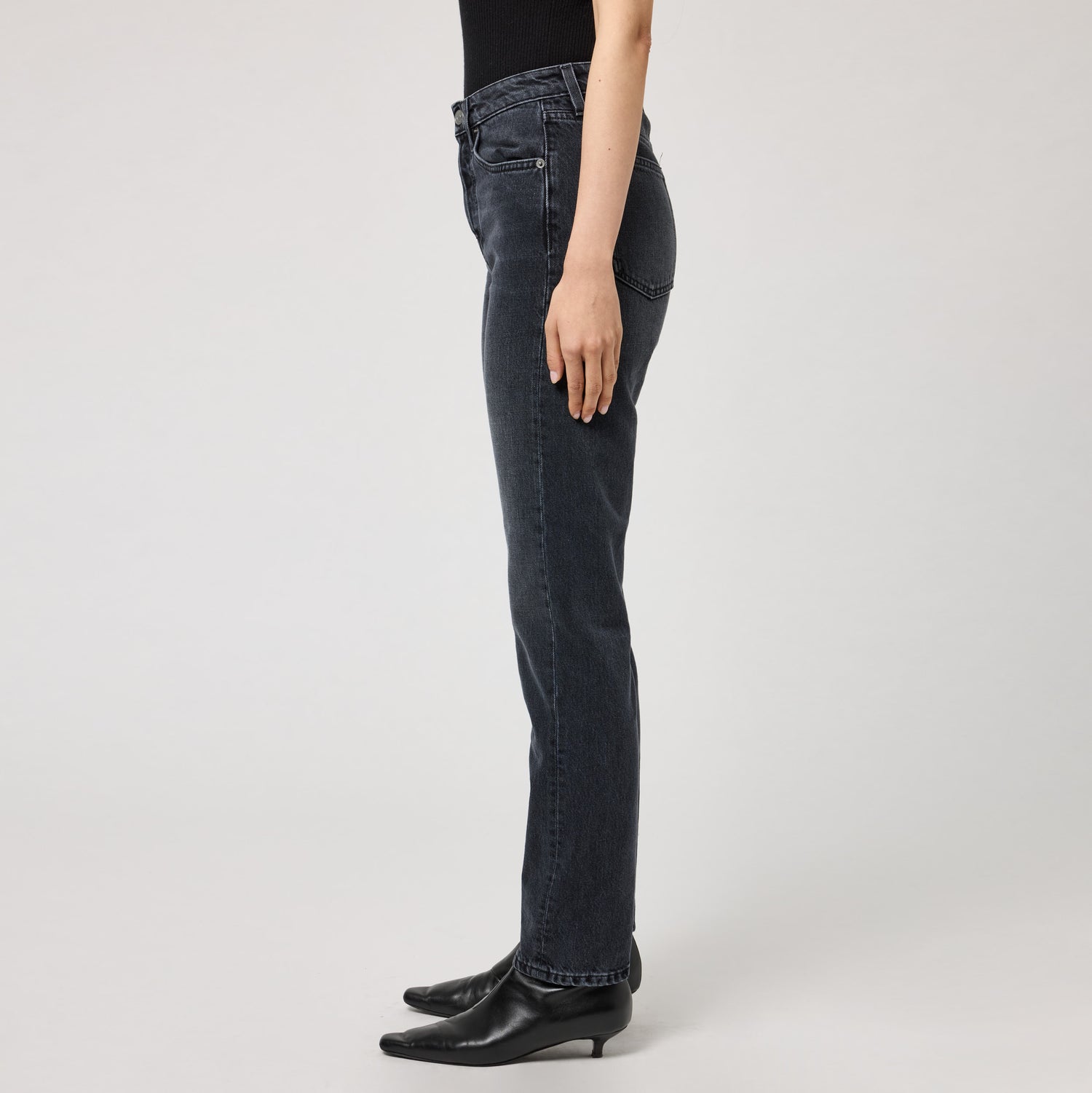 Women's High-Waisted Straight-Leg Denim