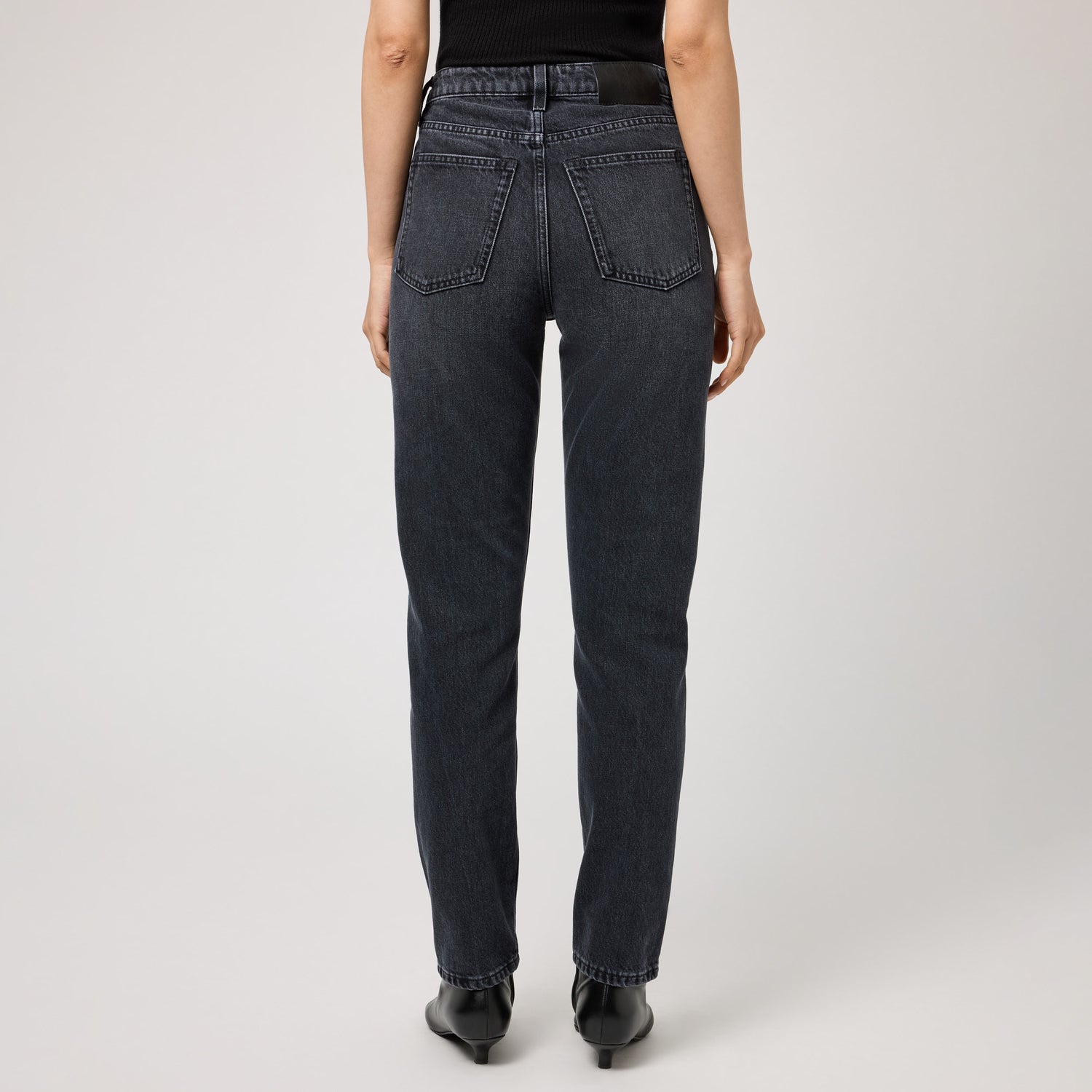 Women's High-Waisted Straight-Leg Denim