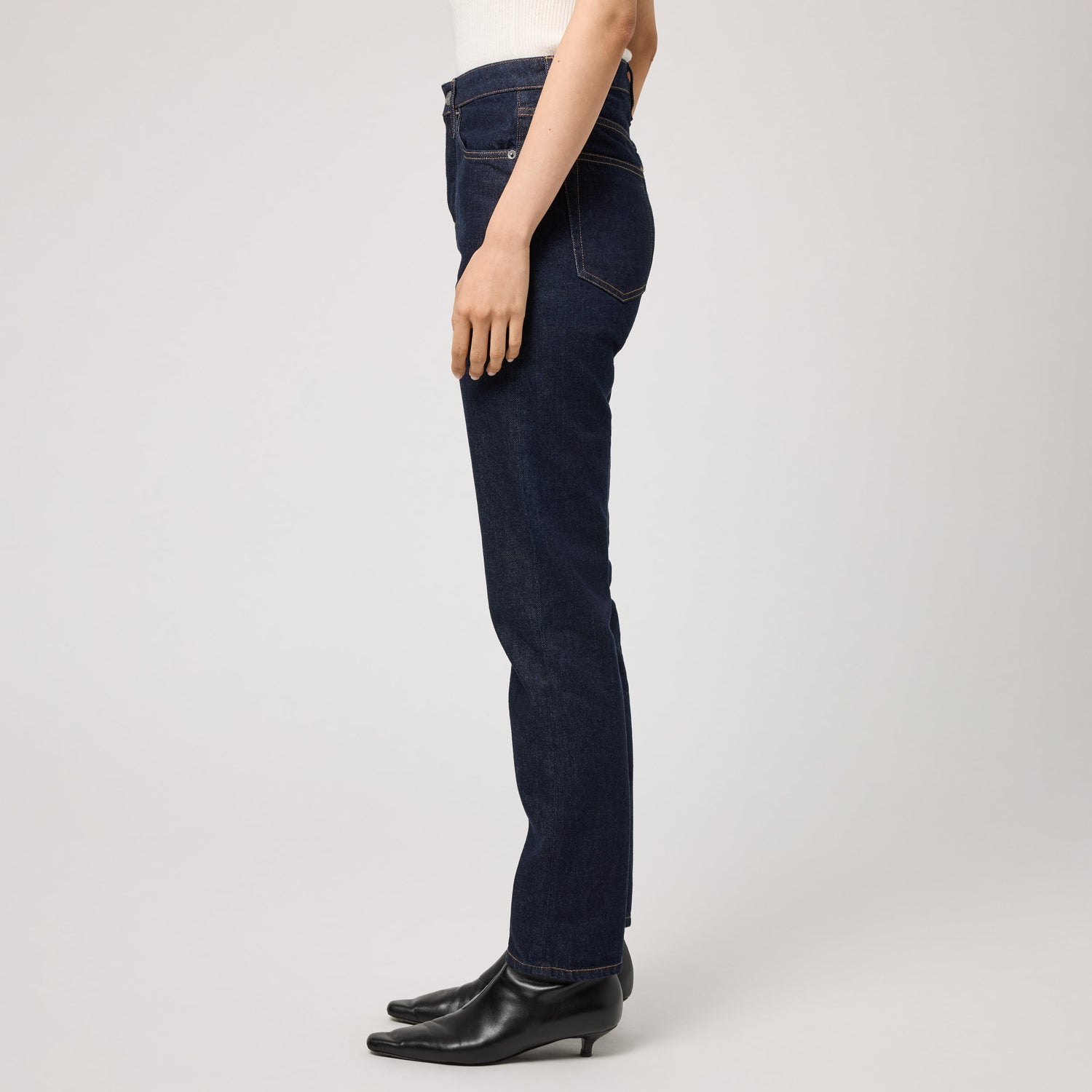 Women's High-Waisted Straight-Leg Denim