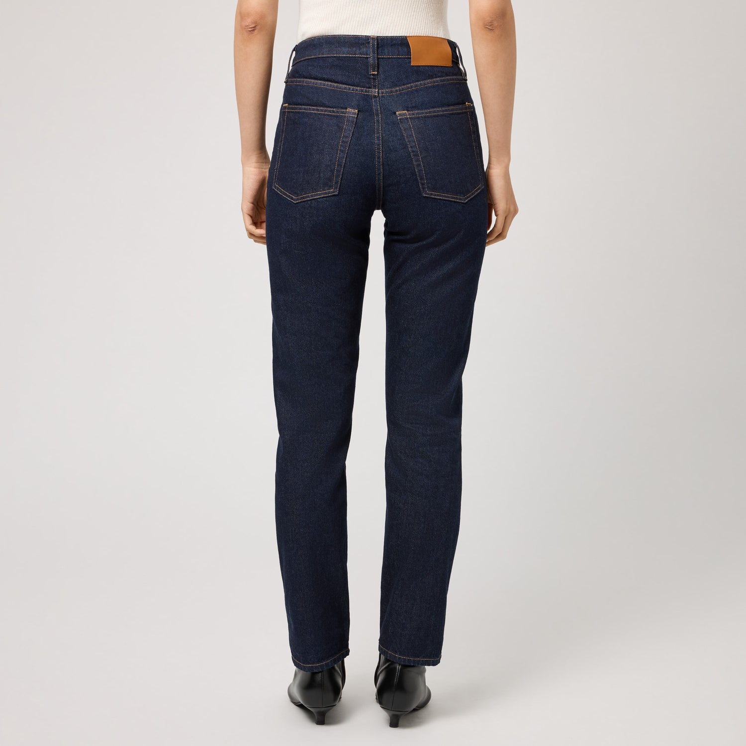 Women's High-Waisted Straight-Leg Denim