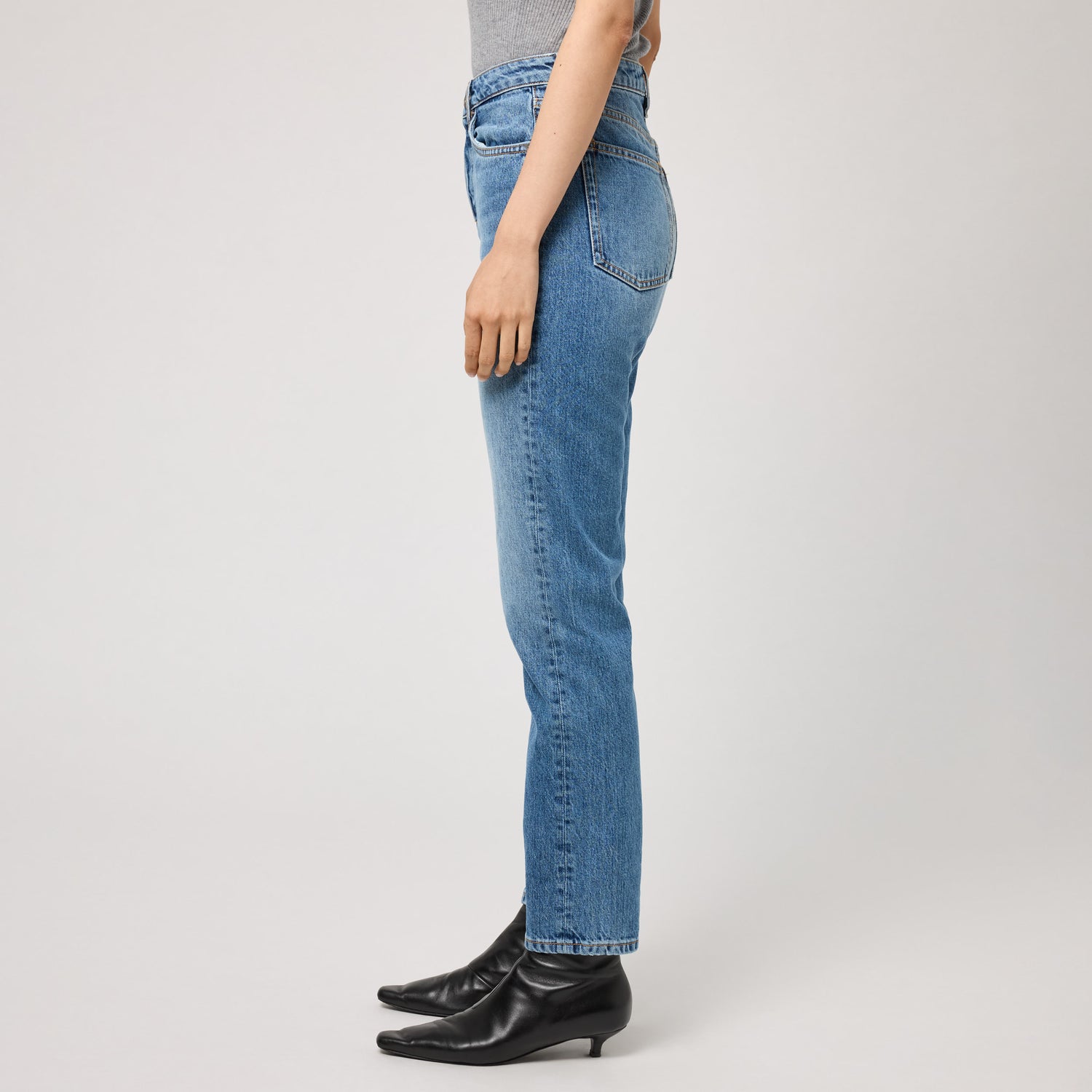 Women's High-Waisted Straight-Leg Denim