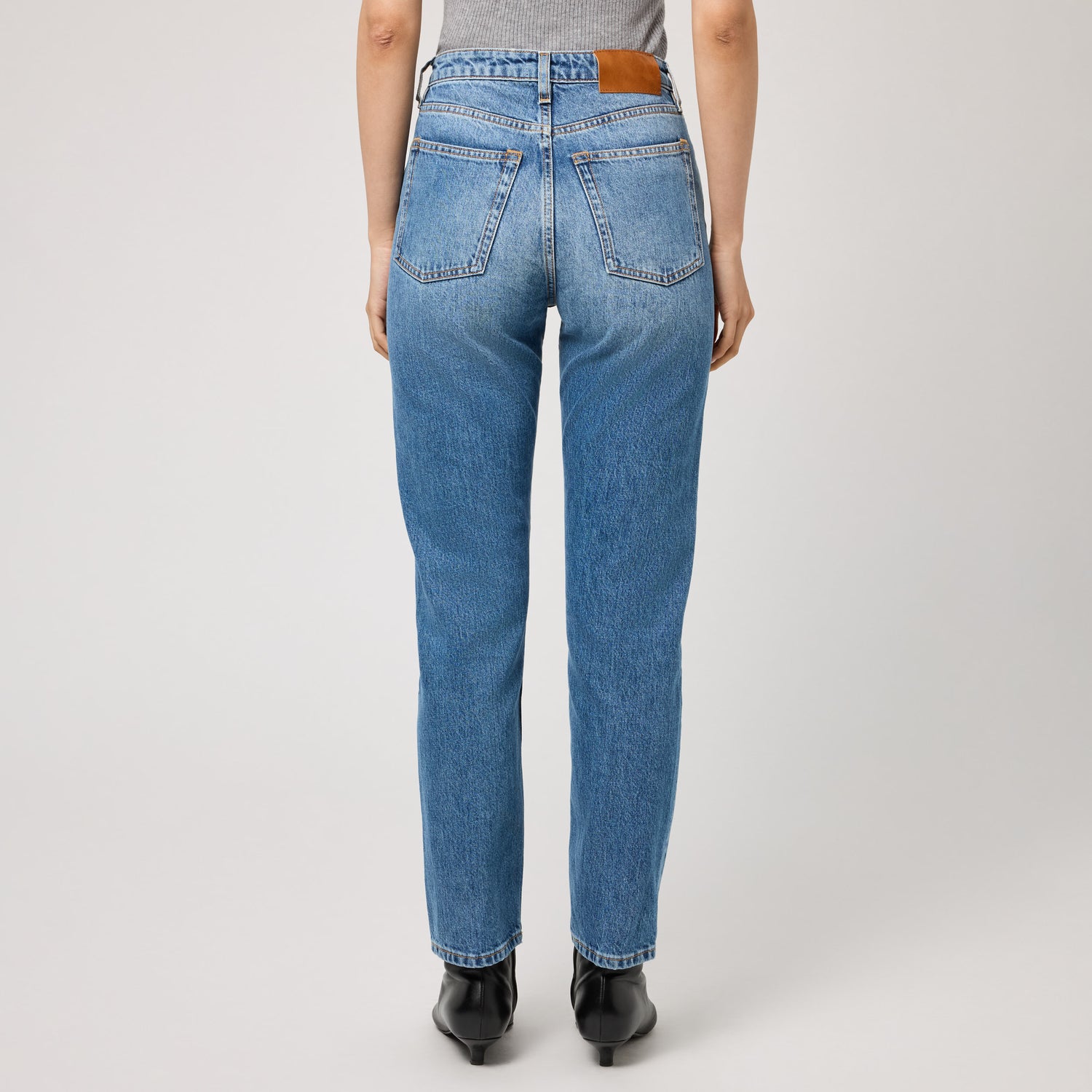 Women's High-Waisted Straight-Leg Denim