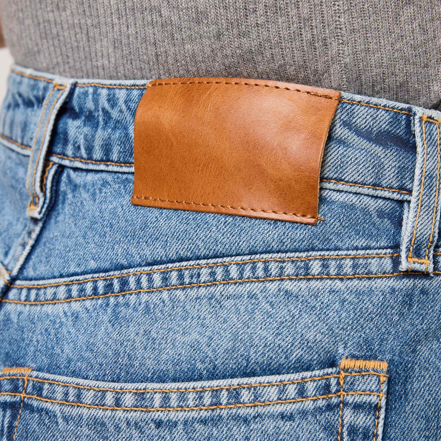 Women's High-Waisted Straight-Leg Denim