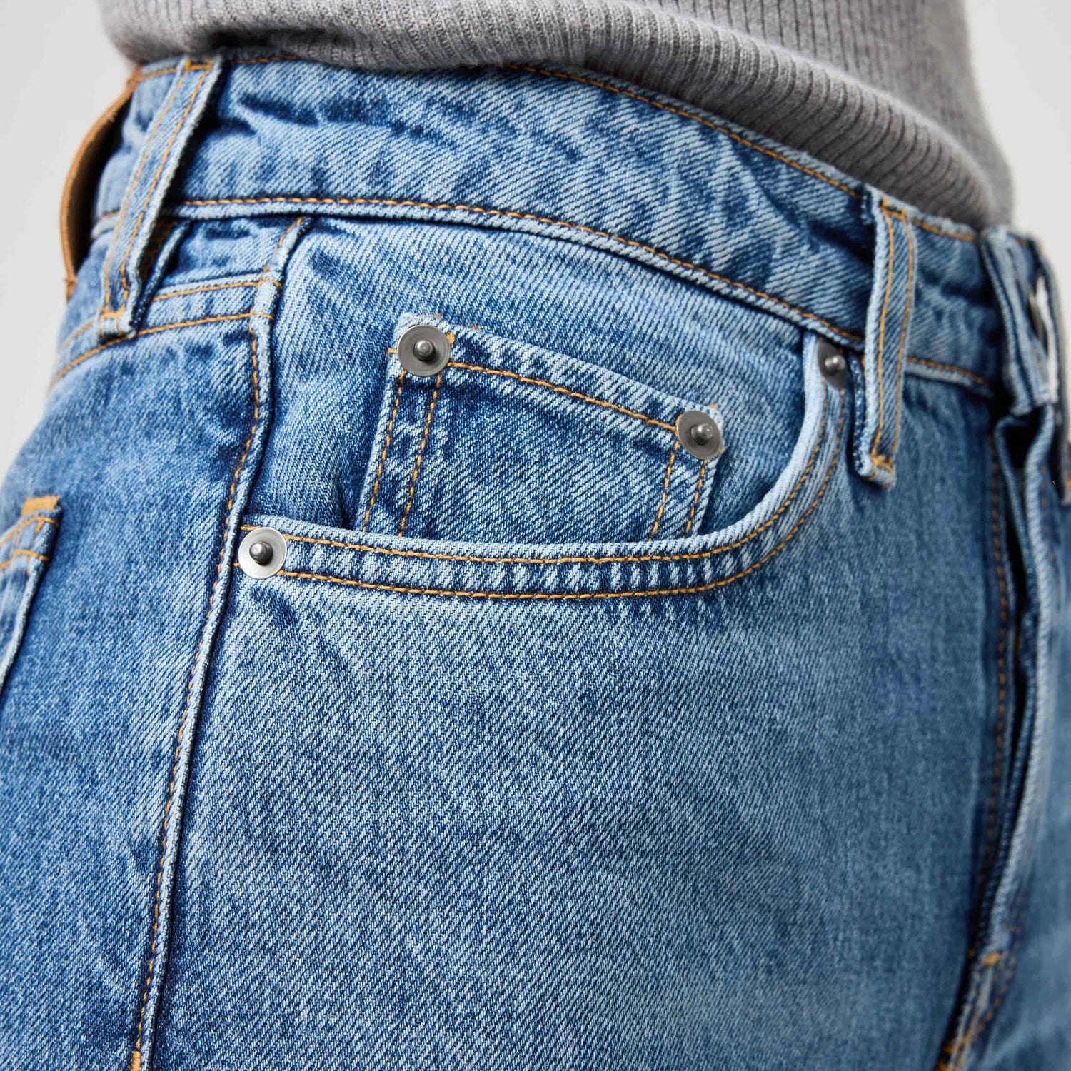 Women's High-Waisted Straight-Leg Denim