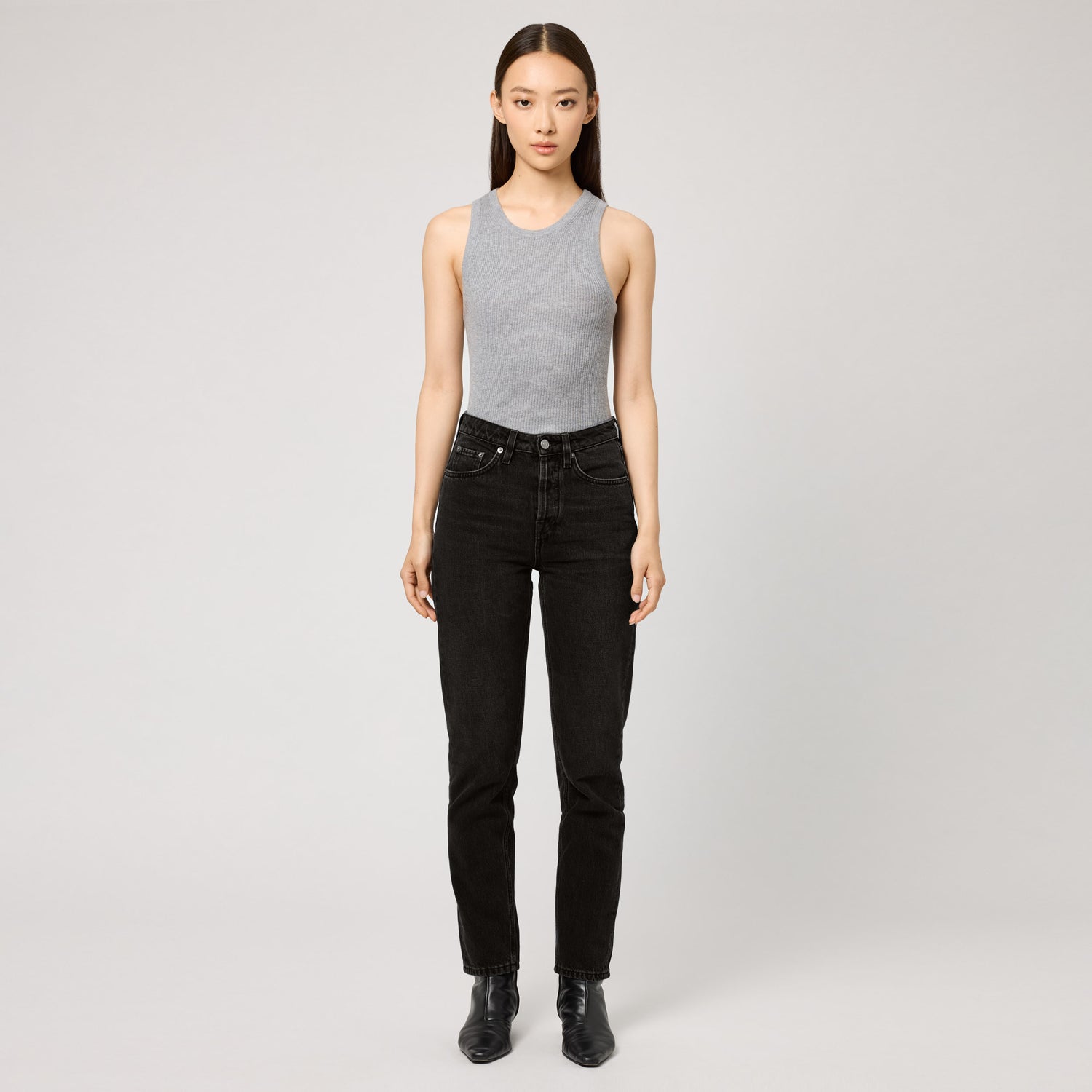 Women's High-Waisted Straight-Leg Denim