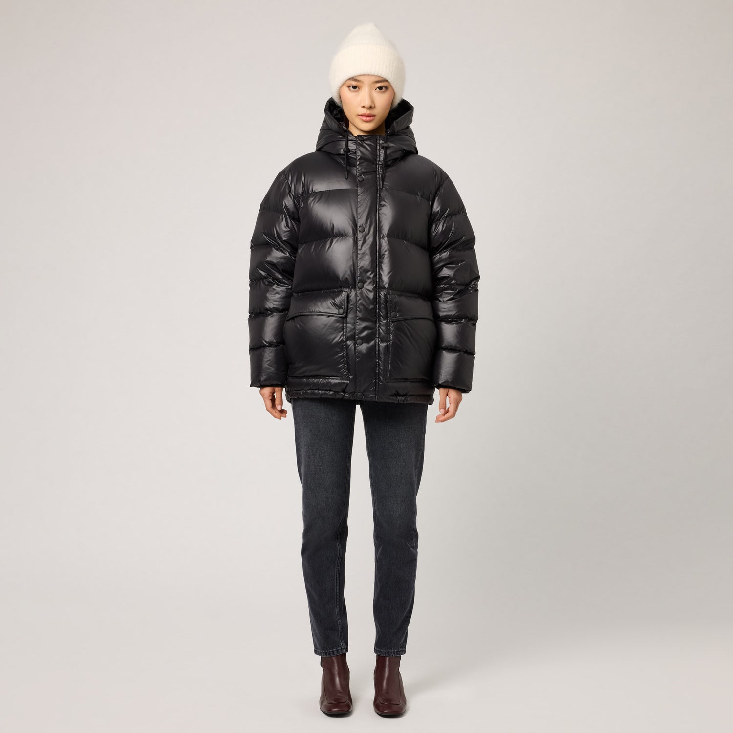 Women's Hooded Goose Down Puffer