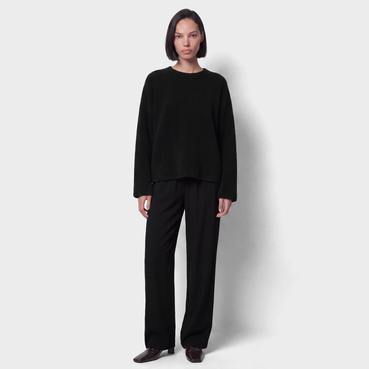 Women's Relaxed Cashmere Bouclé Crewneck