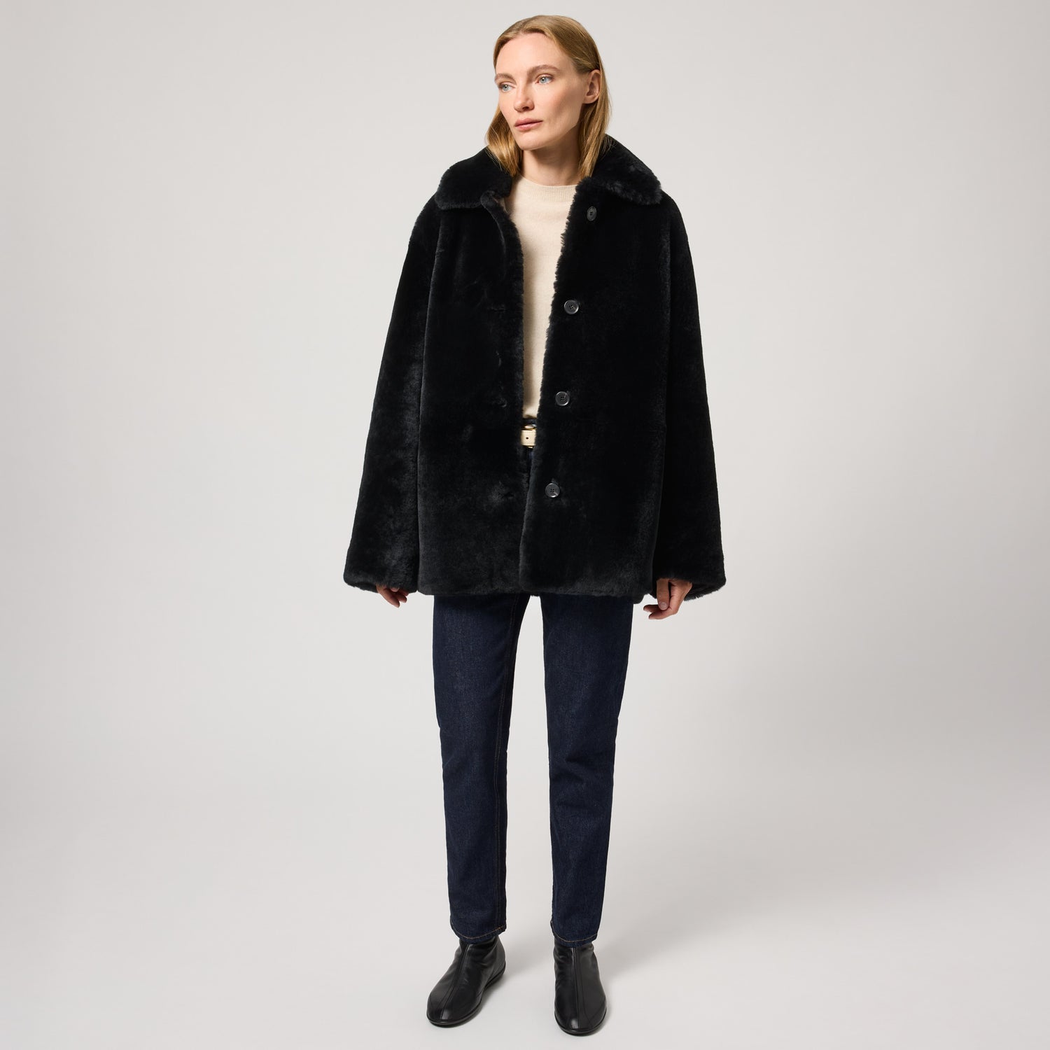 Women's Soft Combed Shearling Jacket
