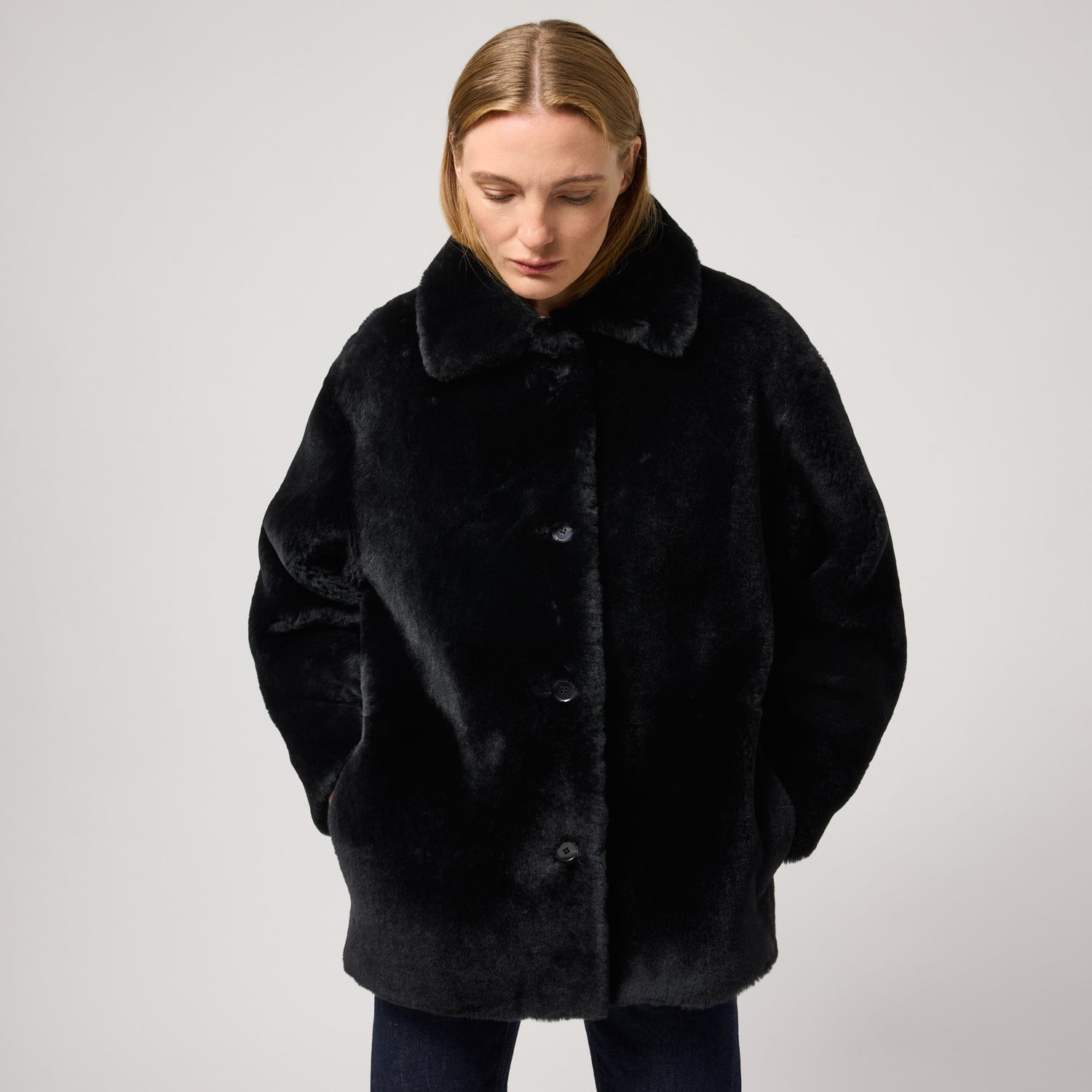 Women's Soft Combed Shearling Jacket