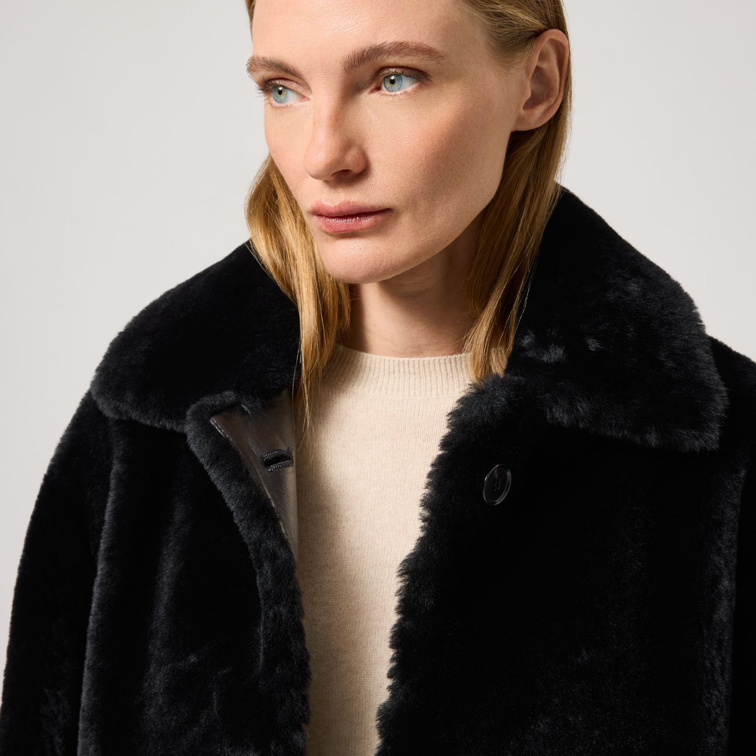 Women's Soft Combed Shearling Jacket