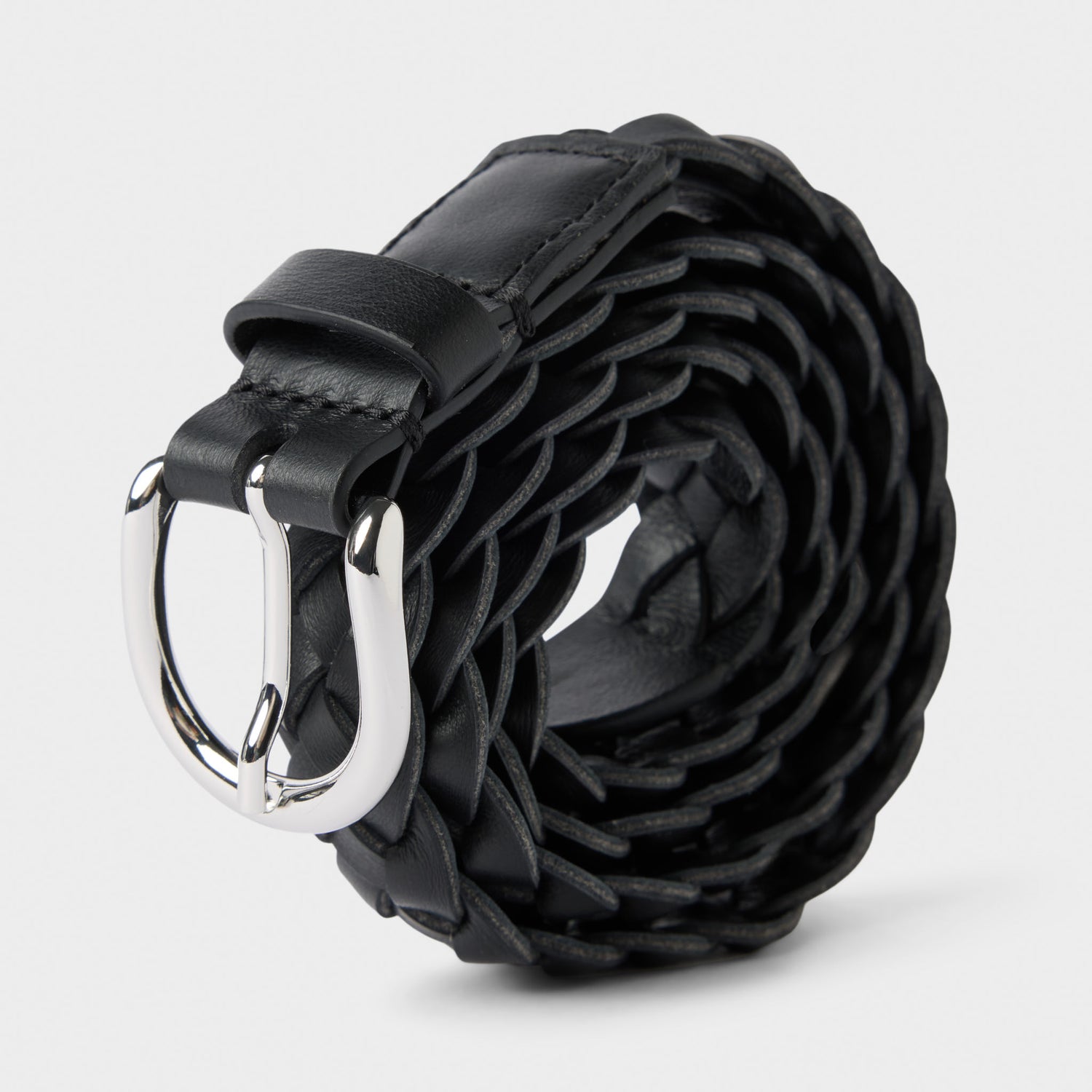Women's Braided Leather Belt 25mm