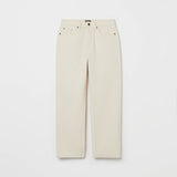 Women's High-Waisted Ecru Denim Trousers