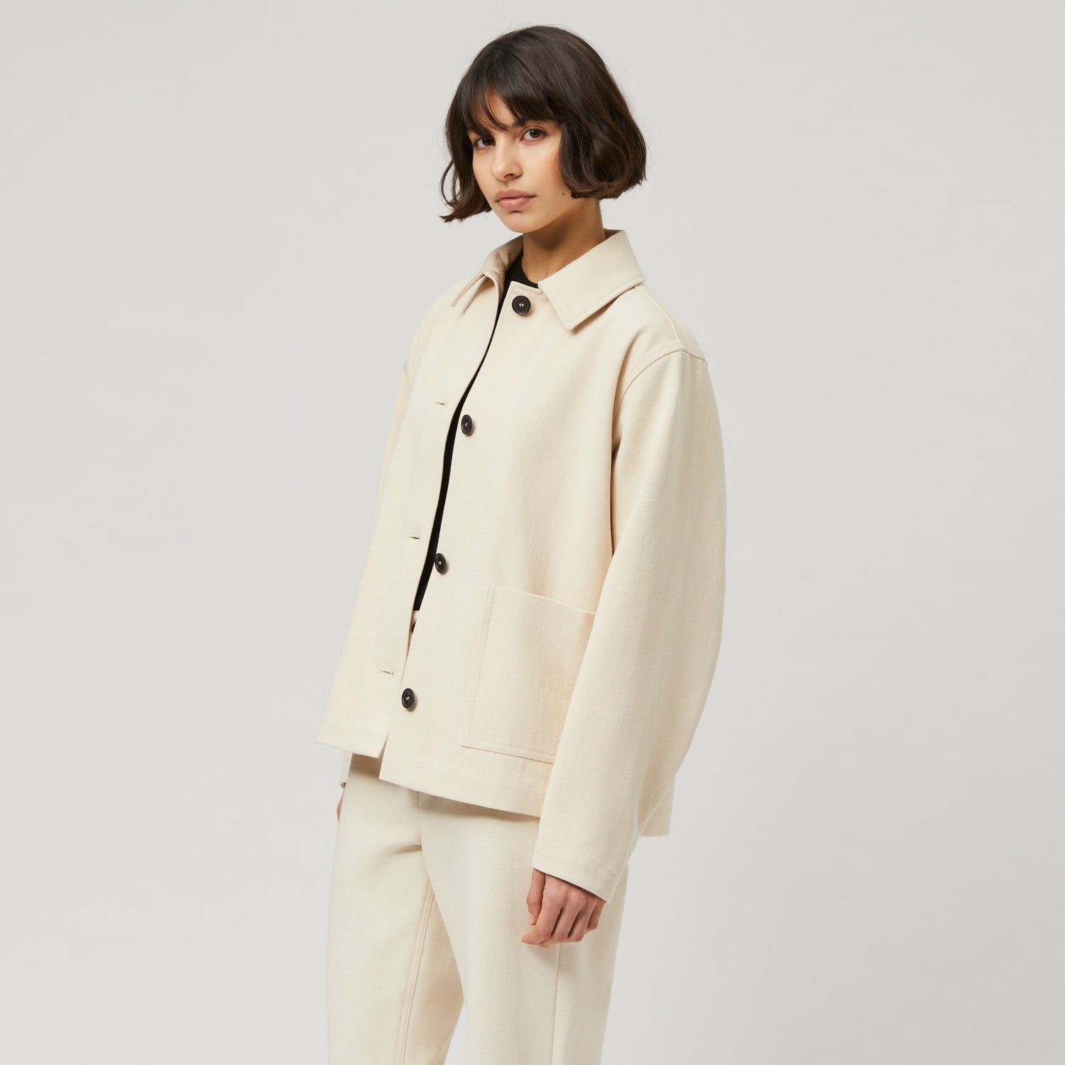 Women's Ecru Denim Utility Jacket