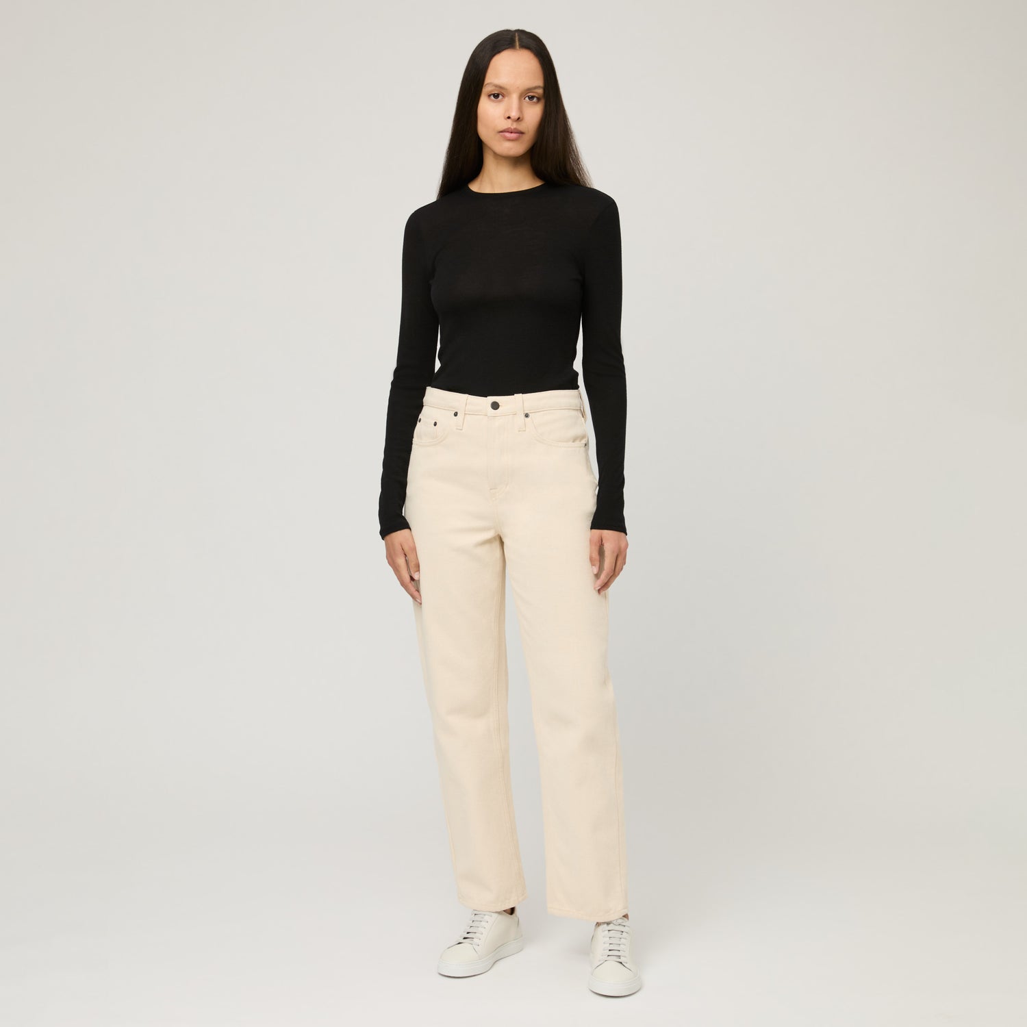 Women's Fine Knit Merino Long Sleeve Top