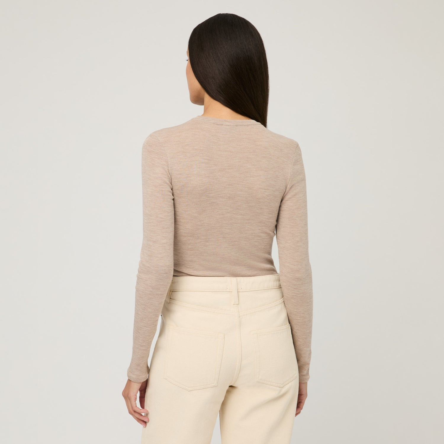 Women's Fine Knit Merino Long Sleeve Top