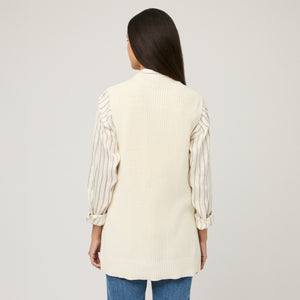 Women's Knitted Cotton-Cashmere Vest