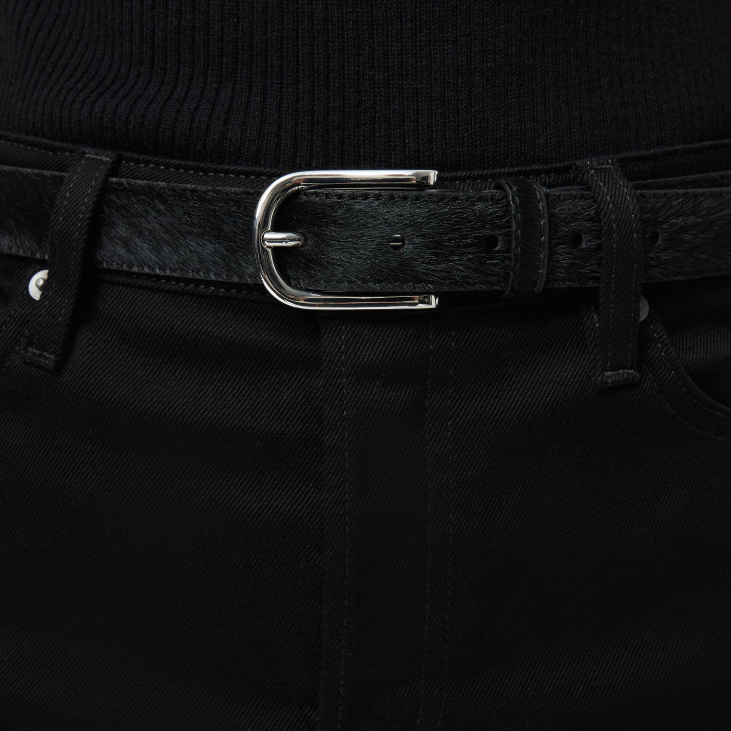Women's Pony Hair Leather Belt 25mm