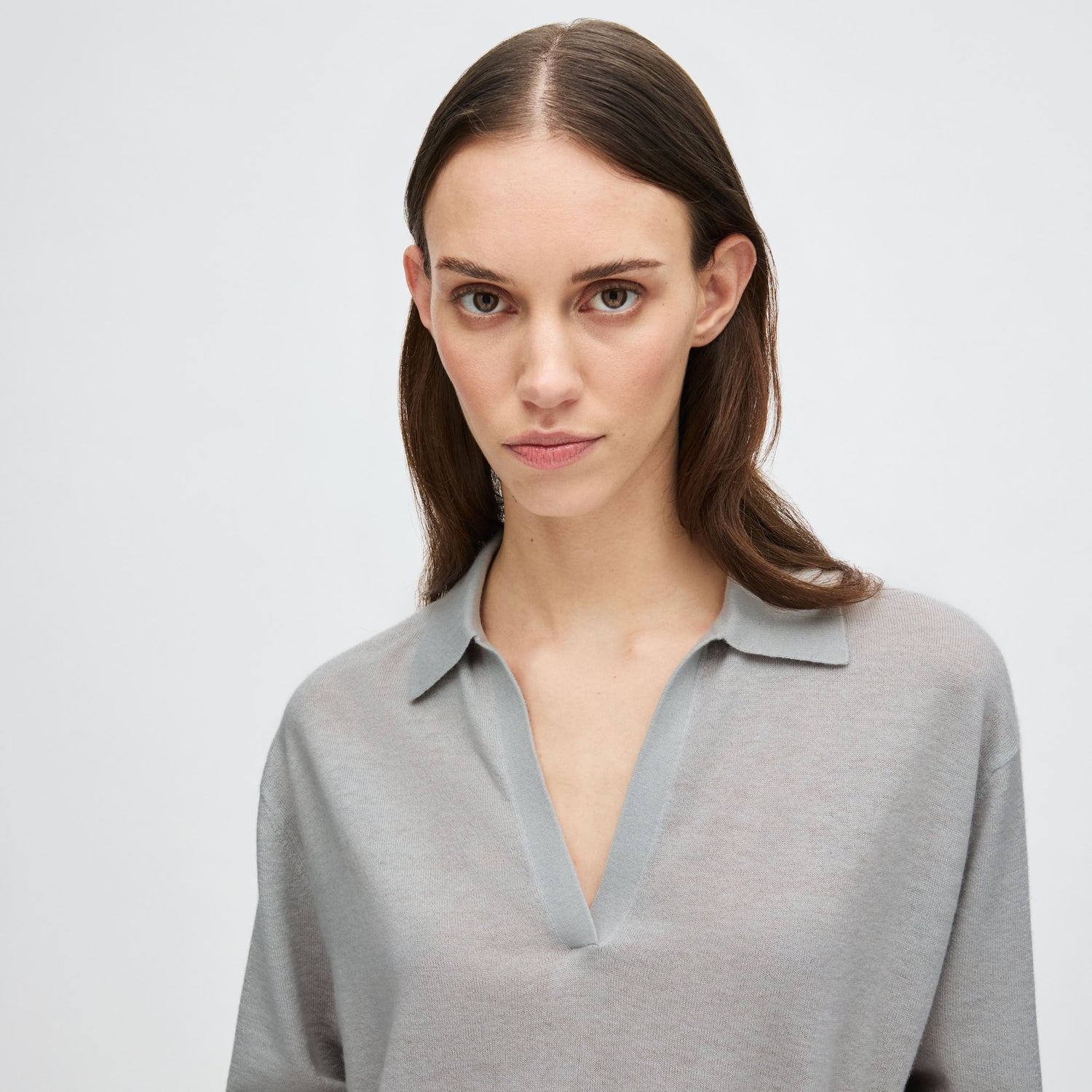 Women's Relaxed Cashmere-Silk Split Neck