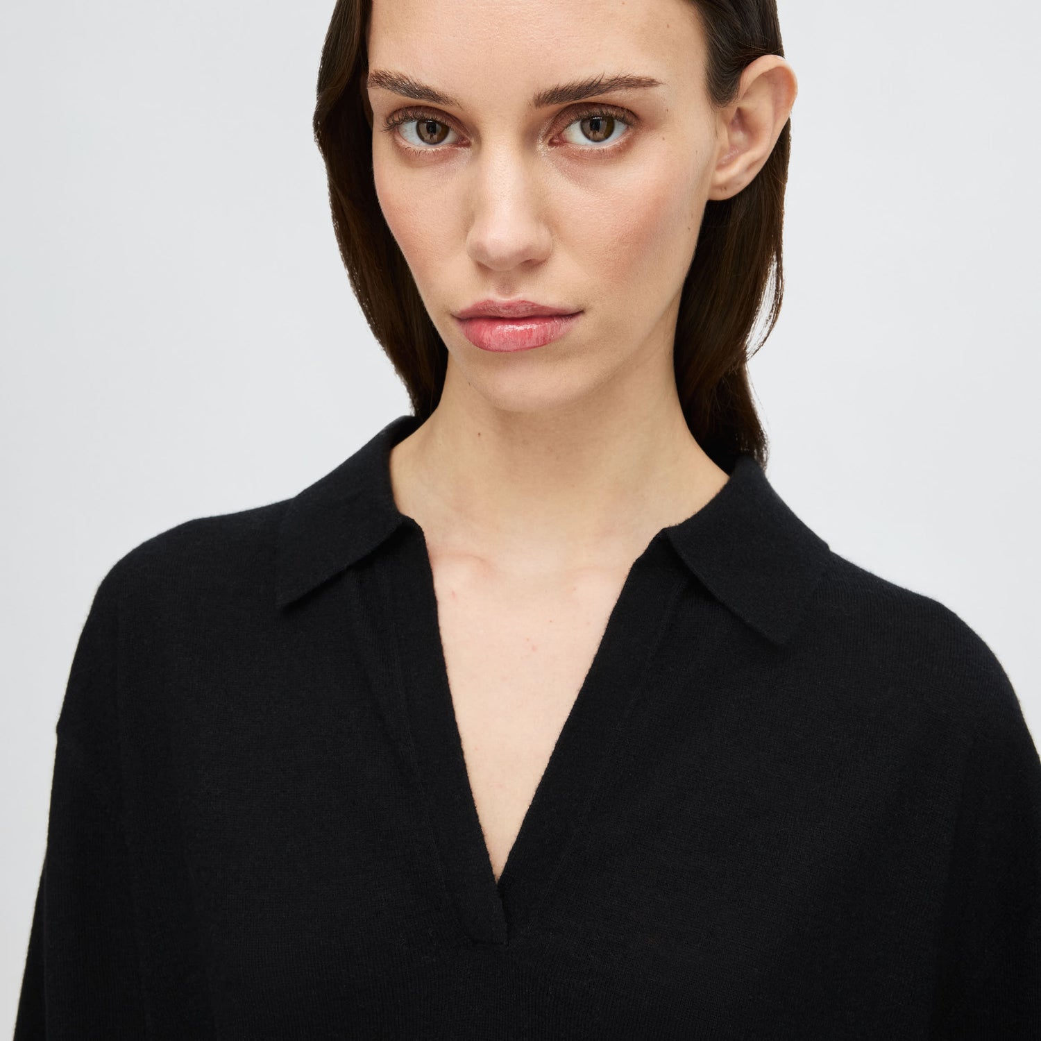 Women's Relaxed Cashmere-Silk Split Neck