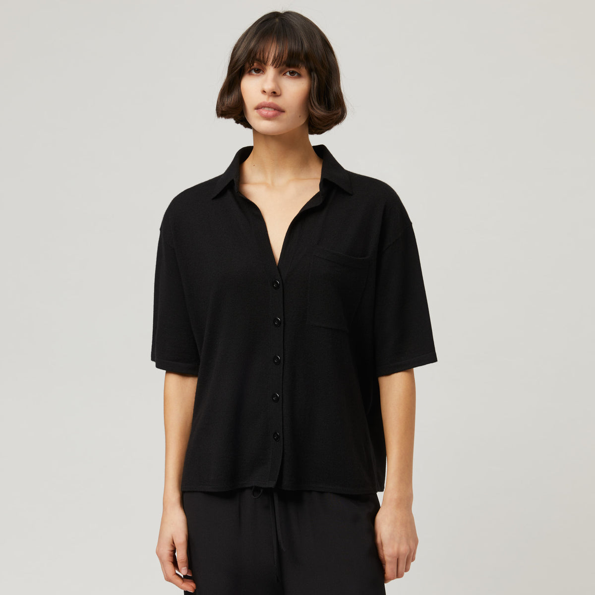 Short-sleeved T-shirt in Cashmere and Silk