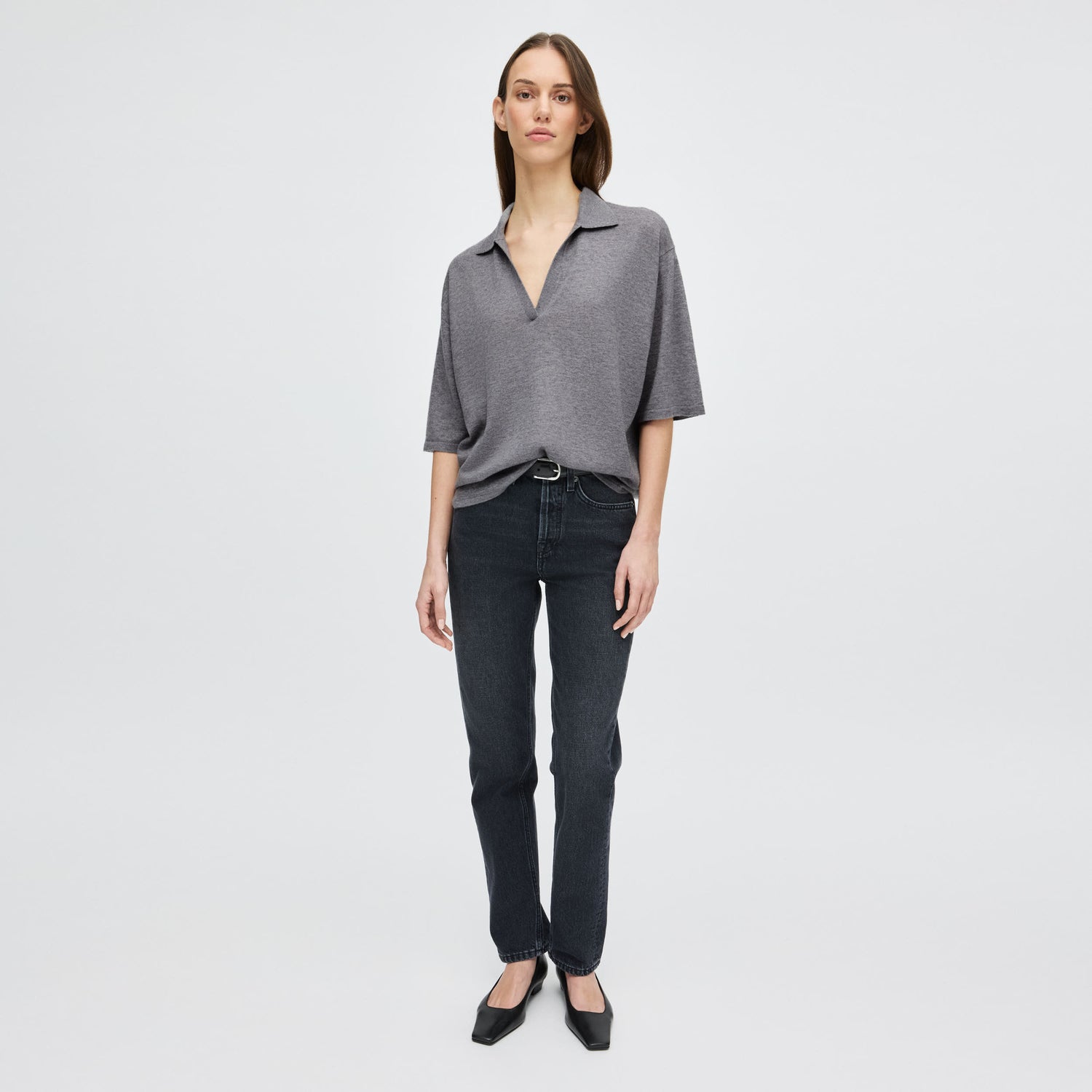 Women's Relaxed Cashmere-Silk Split Neck