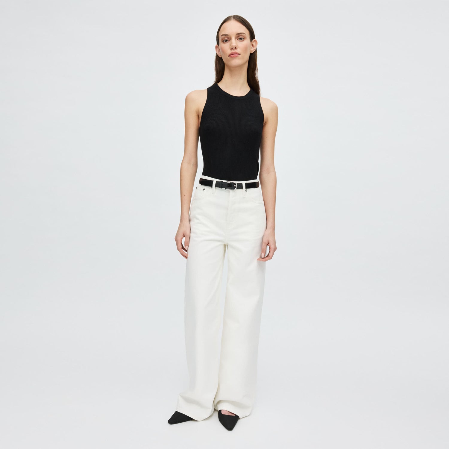 Women's Ribbed Cashmere-Silk Tank Top