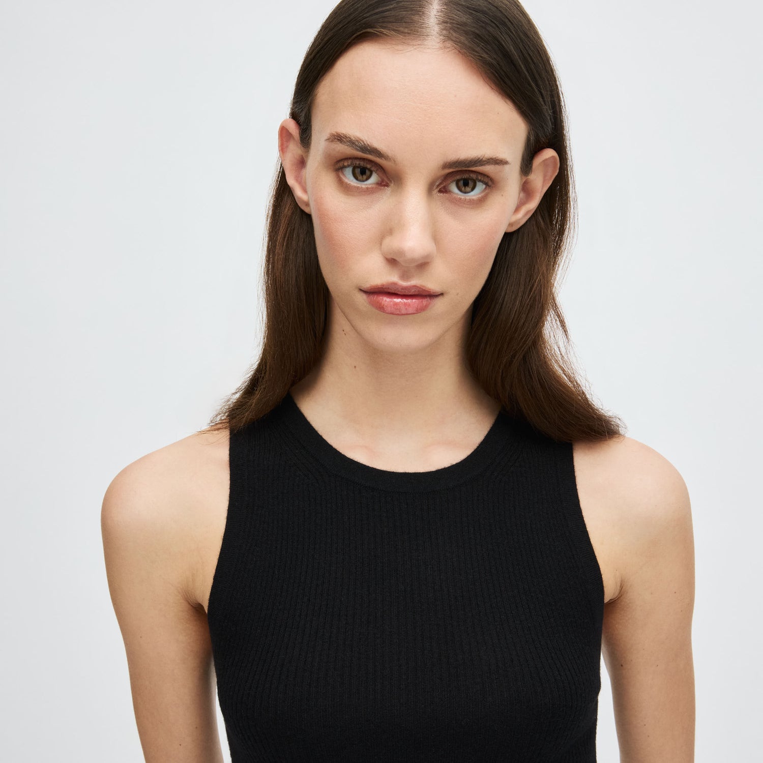 Women's Ribbed Cashmere-Silk Tank Top