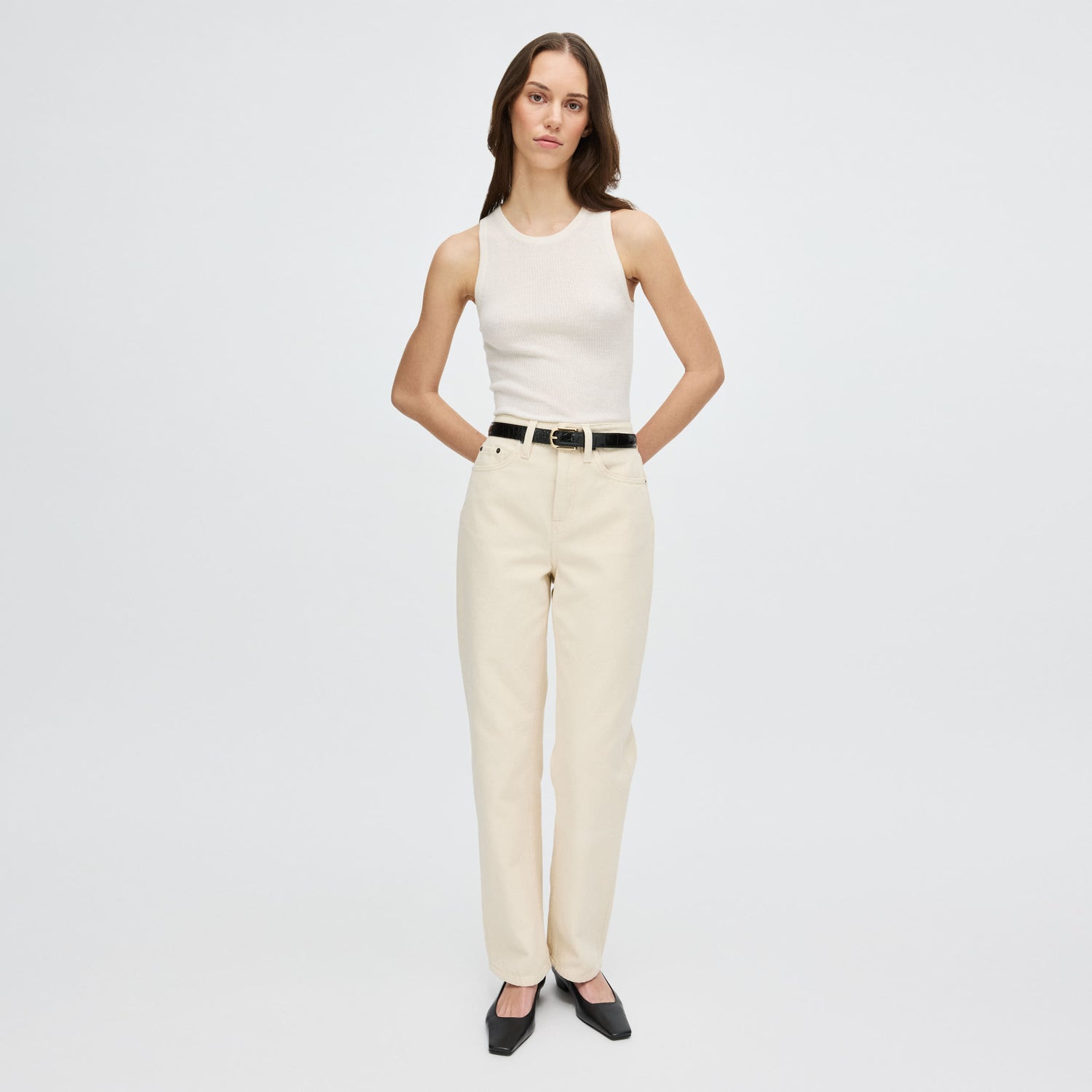 Women's Ribbed Cashmere-Silk Tank Top