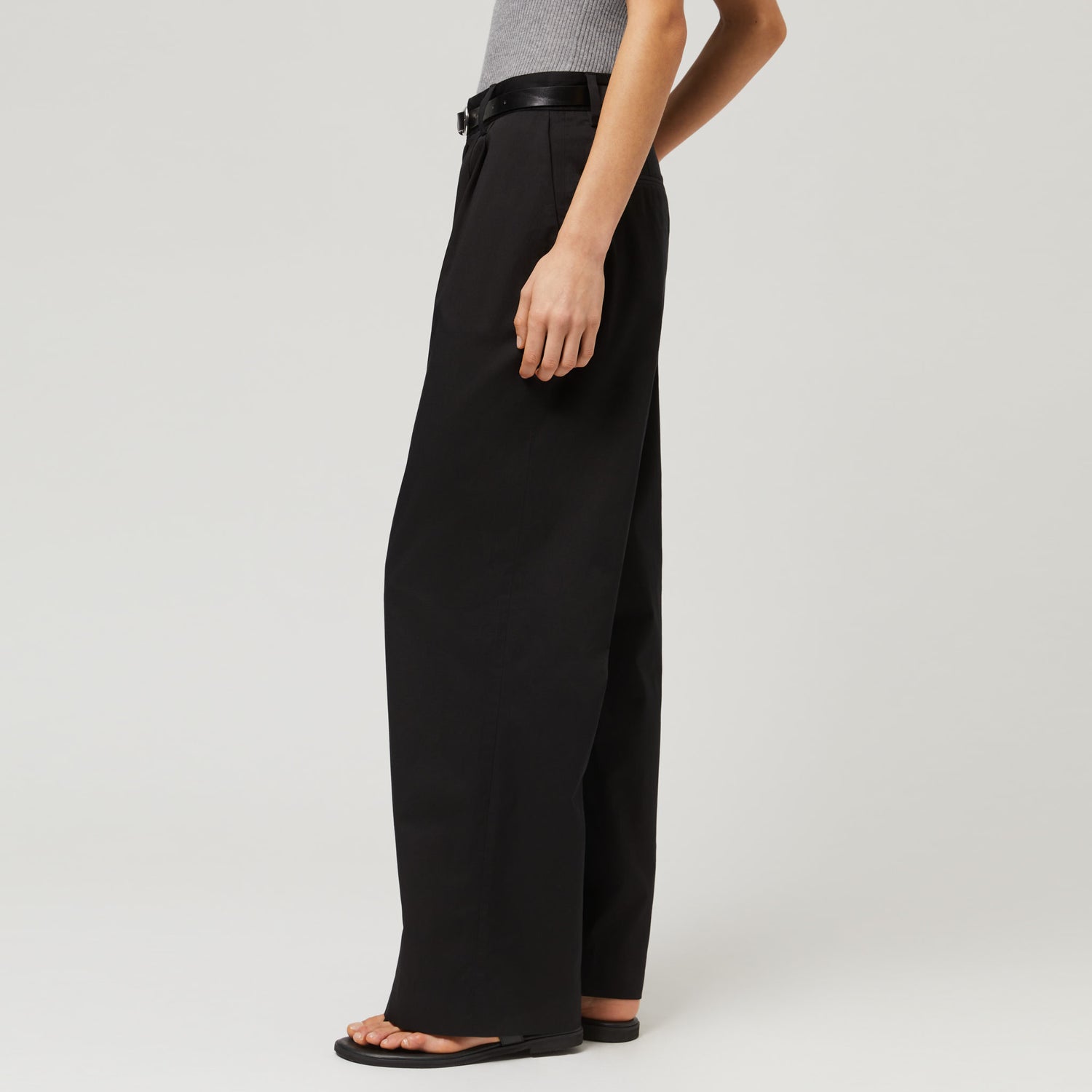 Women's Silk Cotton High Waisted Trousers