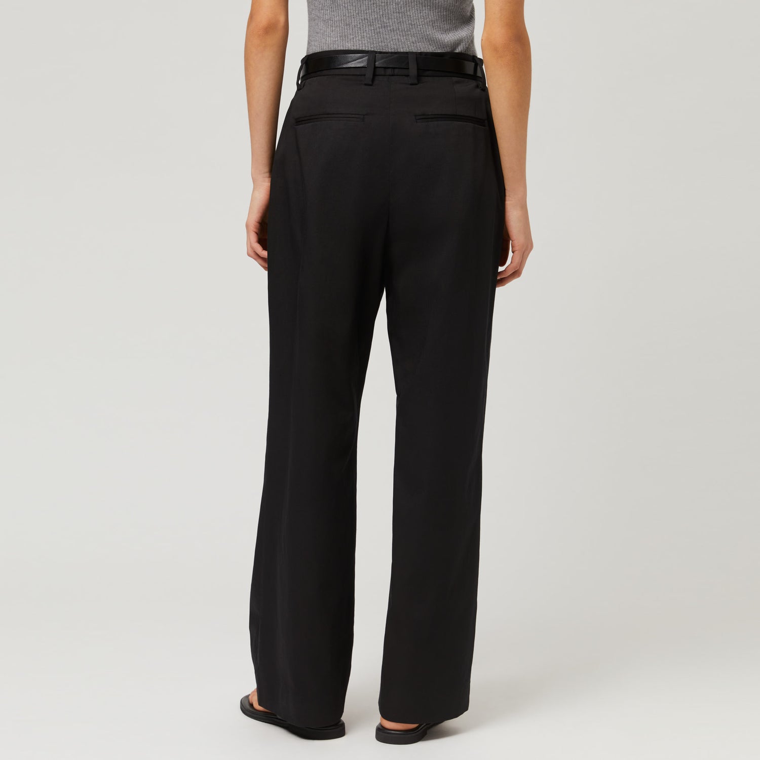 Women's Silk Cotton High Waisted Trousers