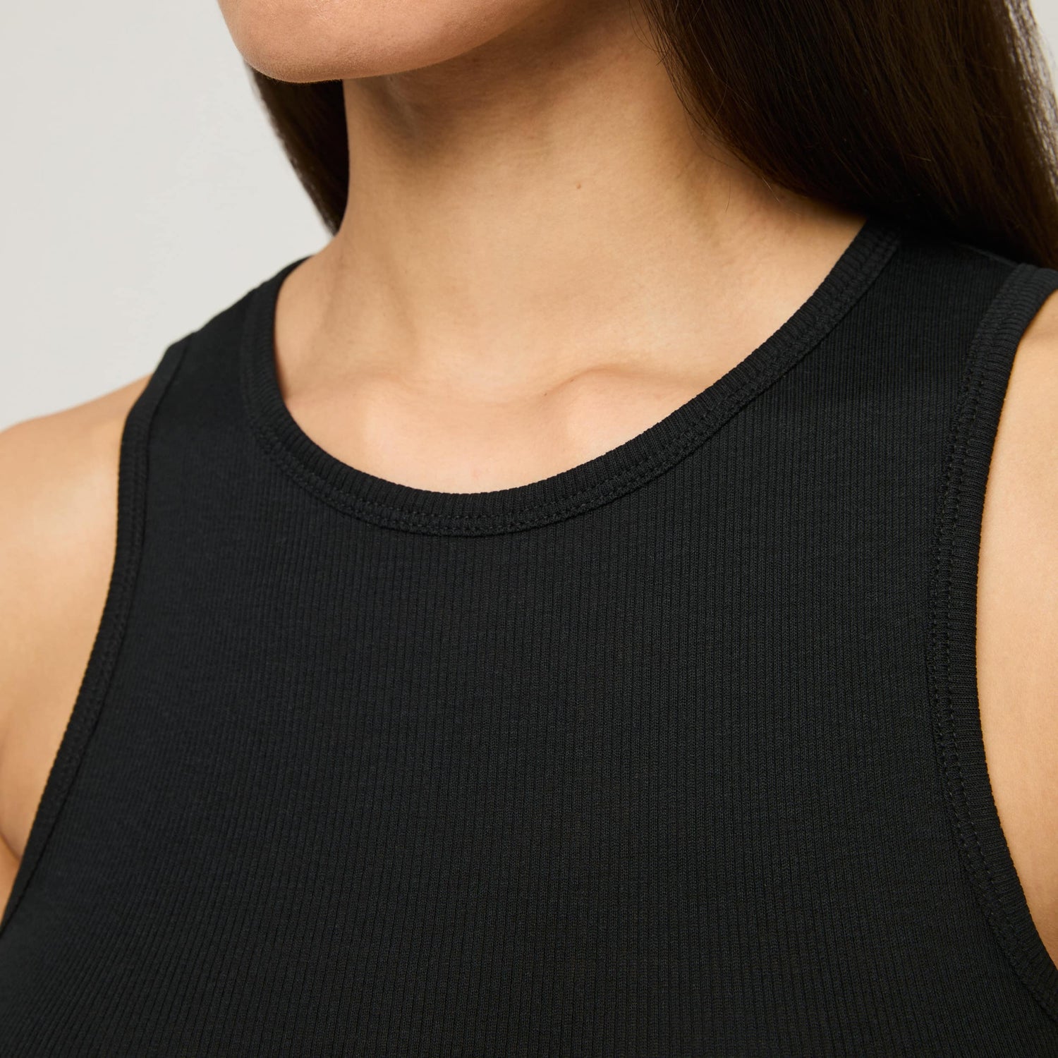 Women's Ribbed Cotton-Silk Tank Top