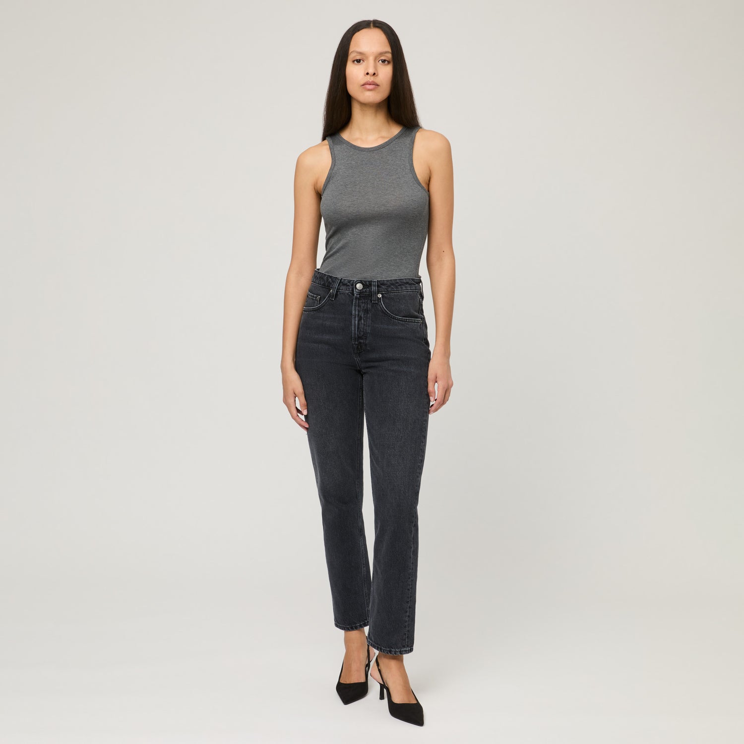 Women's Ribbed Cotton-Silk Tank Top